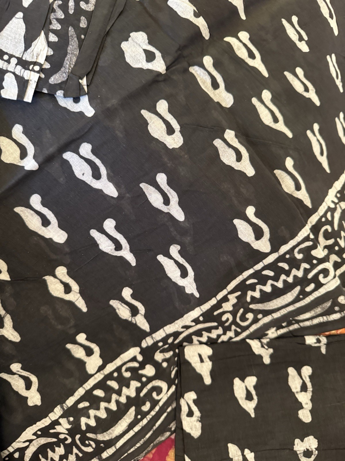 NEW 🆕, Cotton BATIK SAREE. ( Item#L2756 ) including blouse piece. Only $33