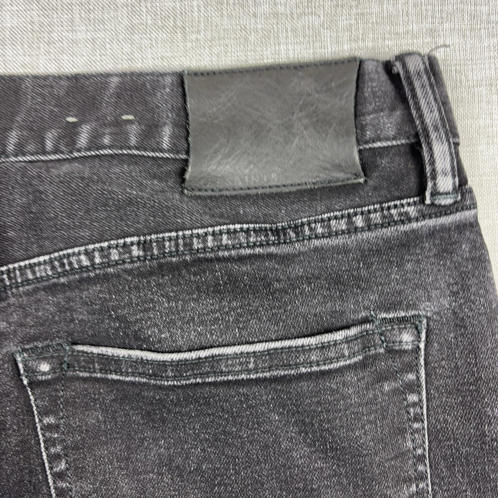 AllSaints Rex Jeans Mens 34×32 Black Charcoal Wash Slim Skinny Denim Pants