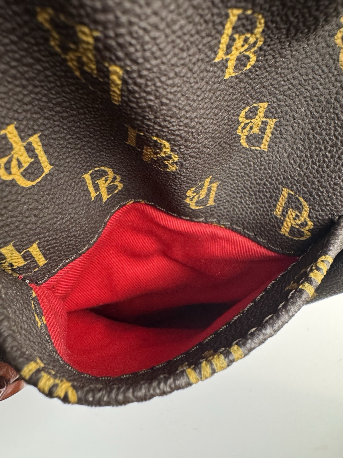 Dooney & Bourke Greta Signature Murphy Backpack Tassel Draw String Monogrammed