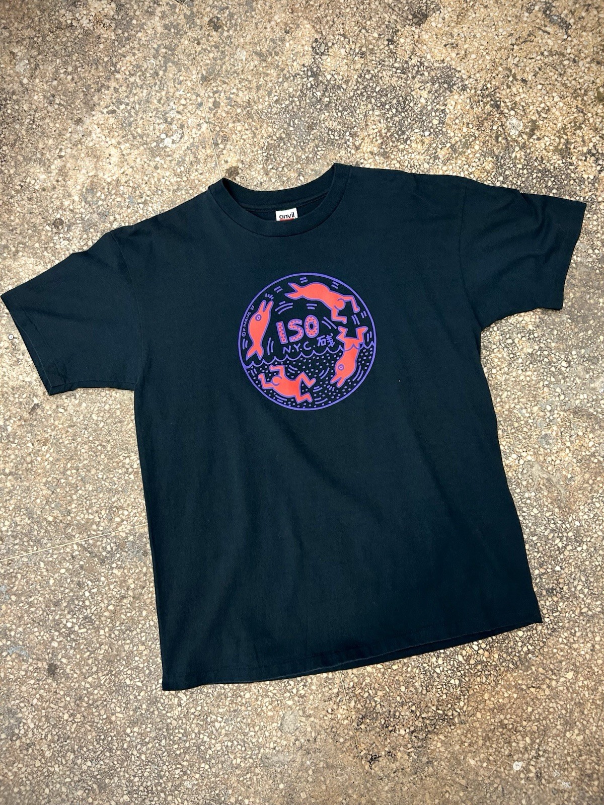 VTG 90’s Art Keith Haring ISO Restaurant NYC XL T-Shirt