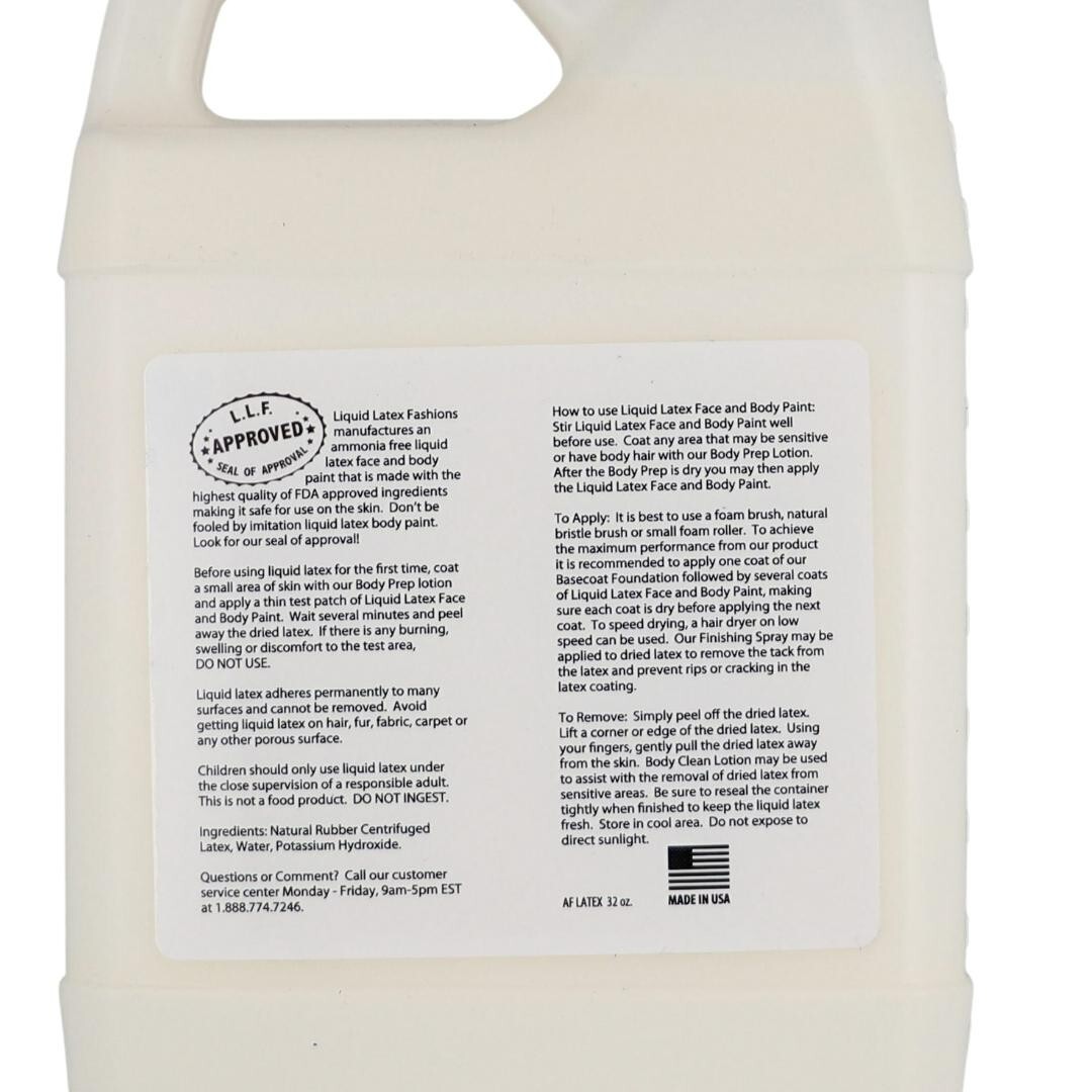 White 32 Fl Oz – Liquid Latex Face and Body Paint for Special Effects!