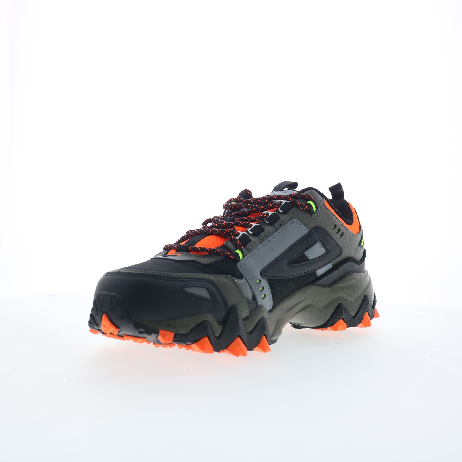 Fila Oakmont TR 1JM01565-865 Mens Black Leather Athletic Hiking Shoes