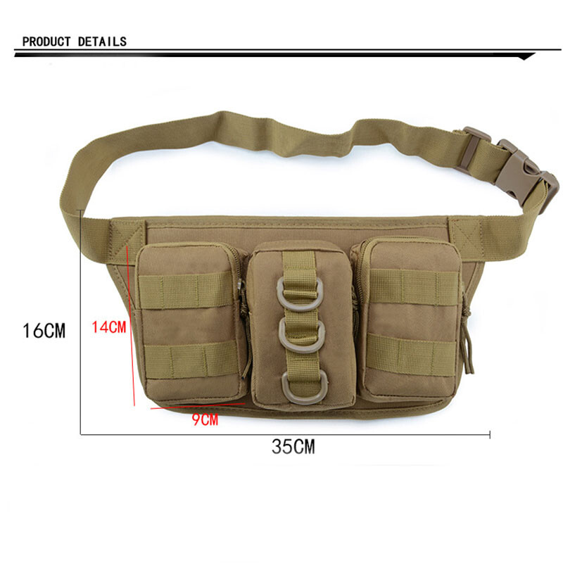 Tactical Fanny Pack Small Military Nylon Waist Bag Money Belt Bag for Daily Use