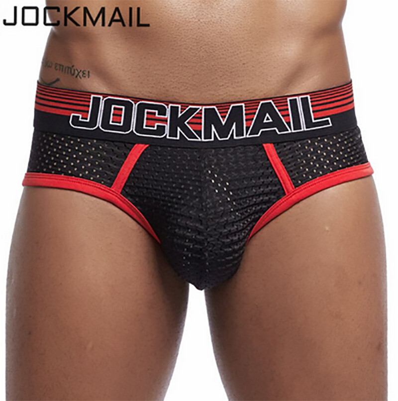 JOCKMAIL Sexy Mens Underwear Briefs Breathable Mesh Quick Dry Sports Underpants