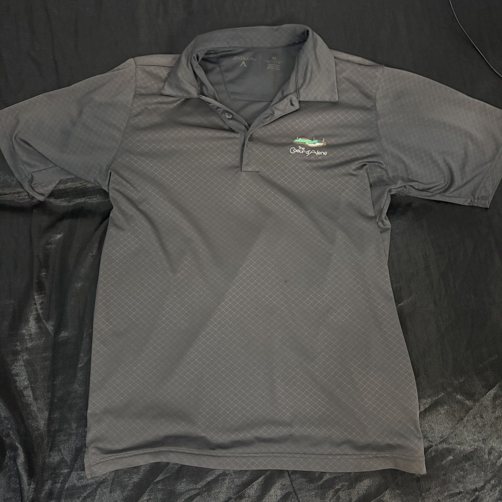 Antigua The Coeur d’Alene Gray Performance Polo Shirt Men’s Medium