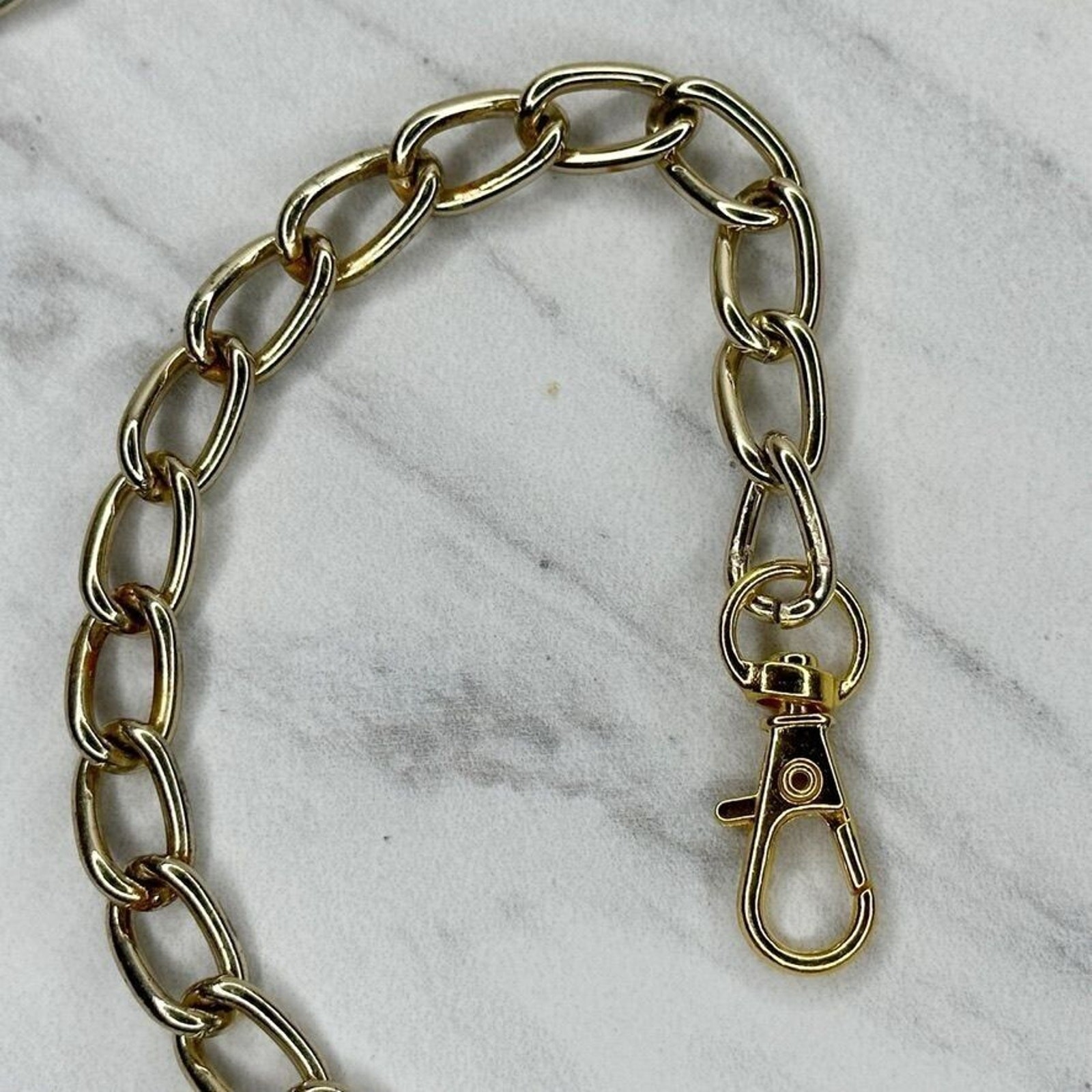 Gold Tone Chain Link Purse Handbag Replacement Strap – 47.5″