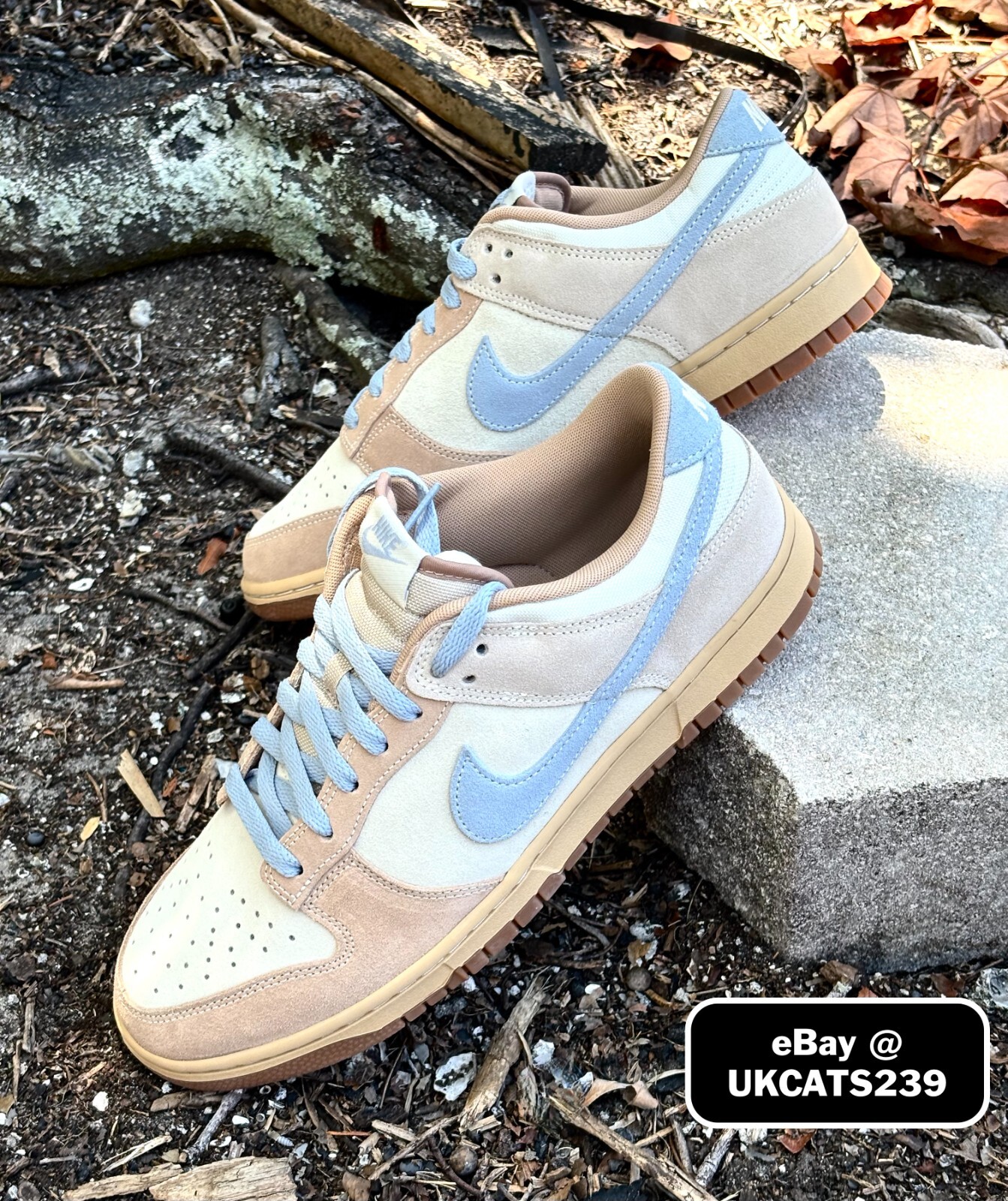 Nike Dunk Low Sanddrift Shoes Light Armory Blue HF0106-100 Men’s Size 9 NEW