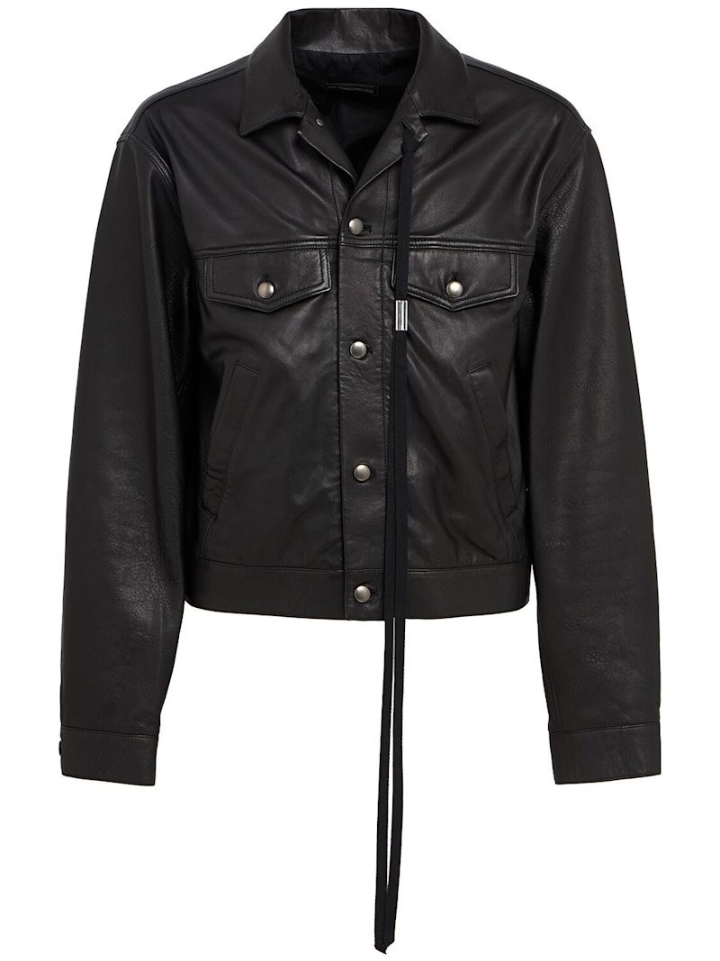 ANN DEMEULEMEESTER Raf 5 Pocket Standard Black Leather Jacket New & Authentic