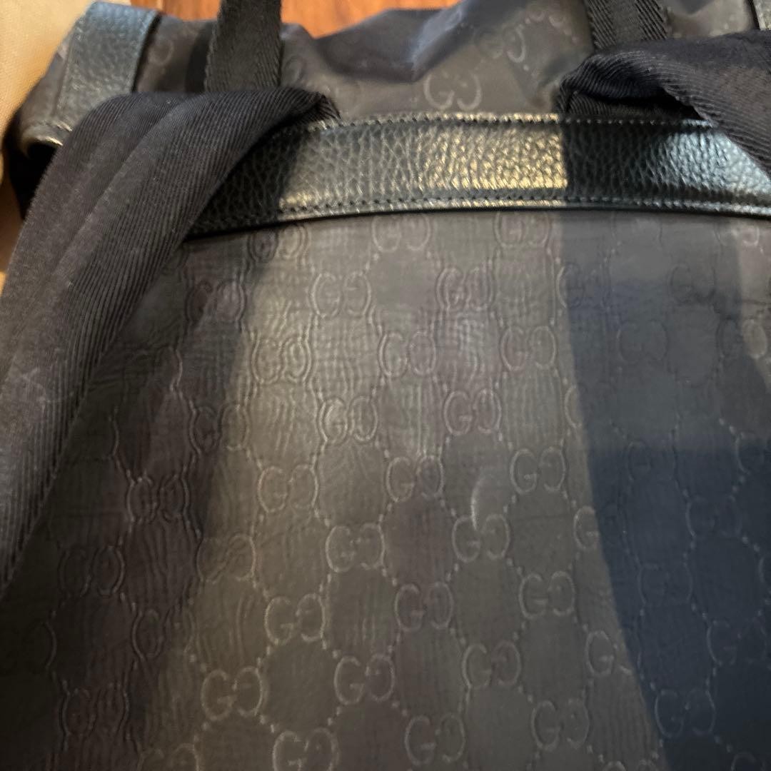GUCCI Black Logo Backpack Gift Present 0611b