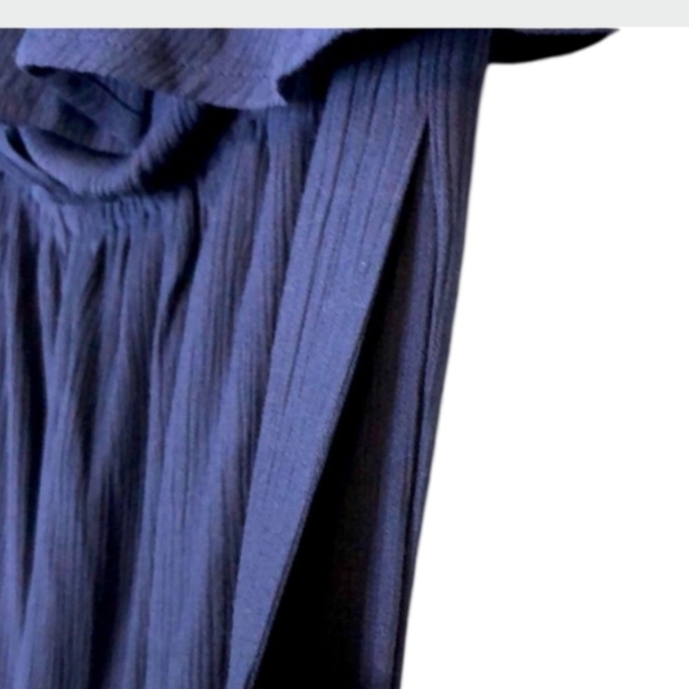 SUGARLIPS LANAH STRAPLESS WIDE LEG JUMPSUIT NAVY BLUE MEDIUM NWT