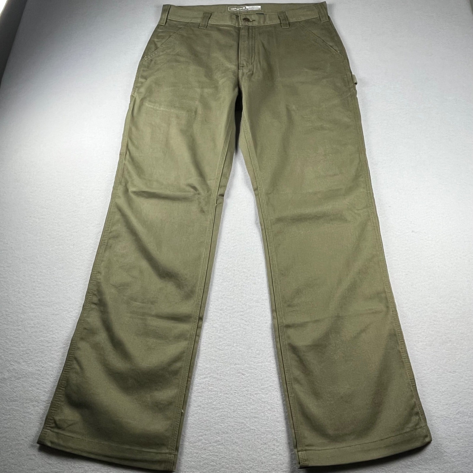 Carhartt BN0324-M Relaxed Fit Canvas Work Pants Mens 34×32 Olive Green Utility