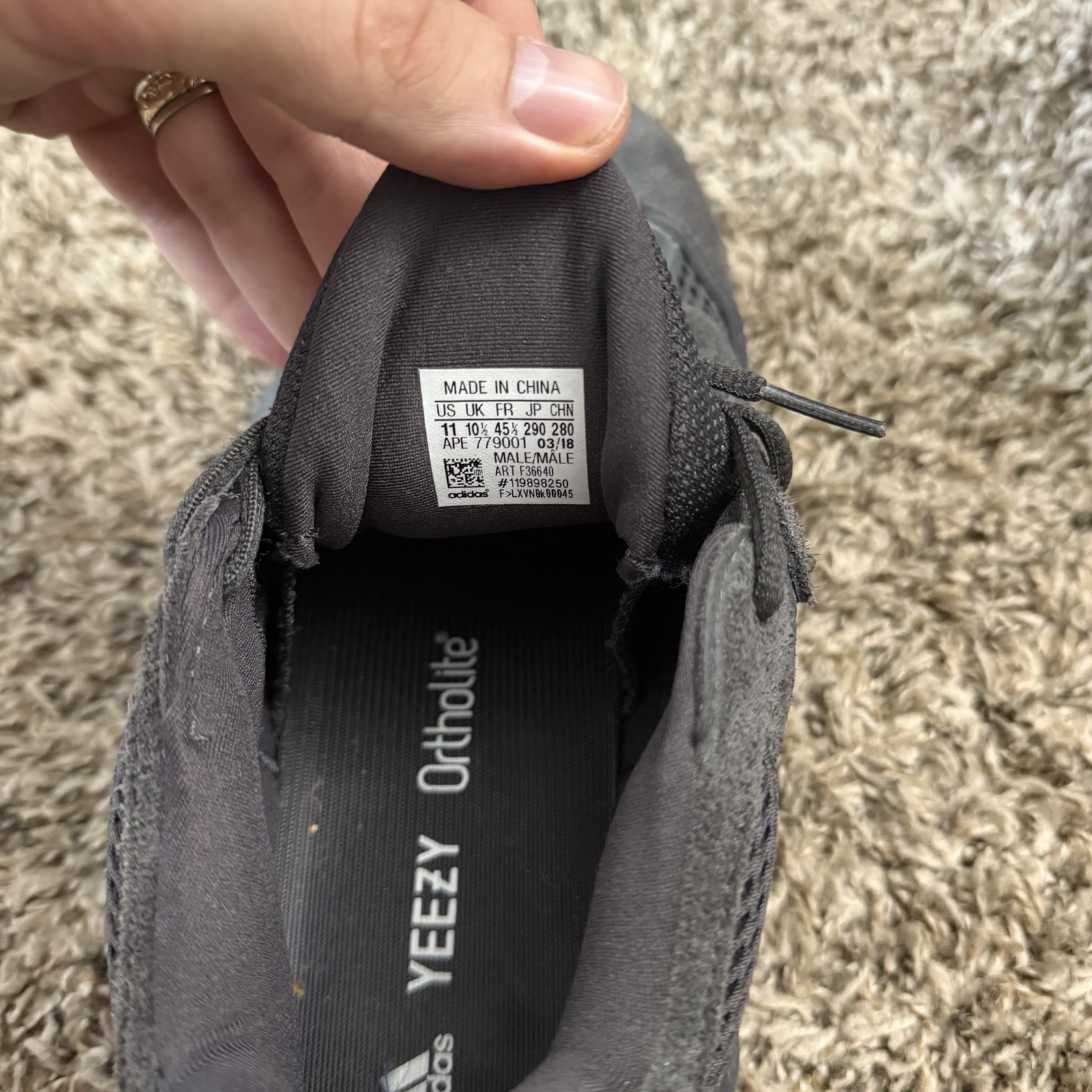 Size 11 – adidas Yeezy 500 Low Utility Black Kanye West Gorpcore 2018 F36640