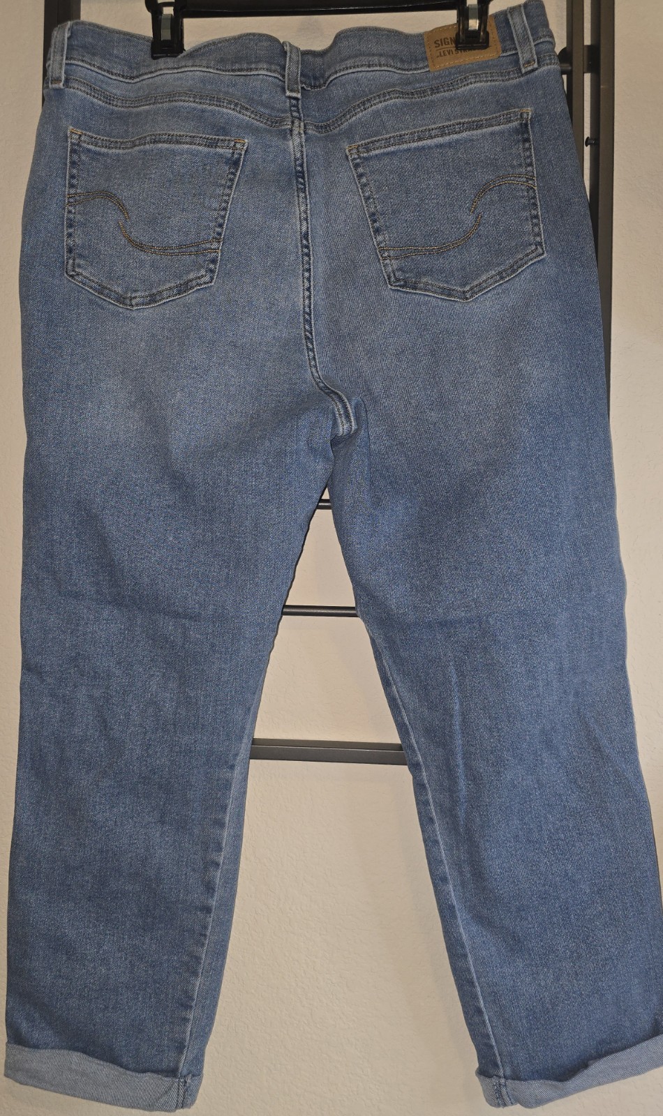 Levis Signature Heritage Boyfriend Capri Ankle Jeans Size 14 Womens Blue