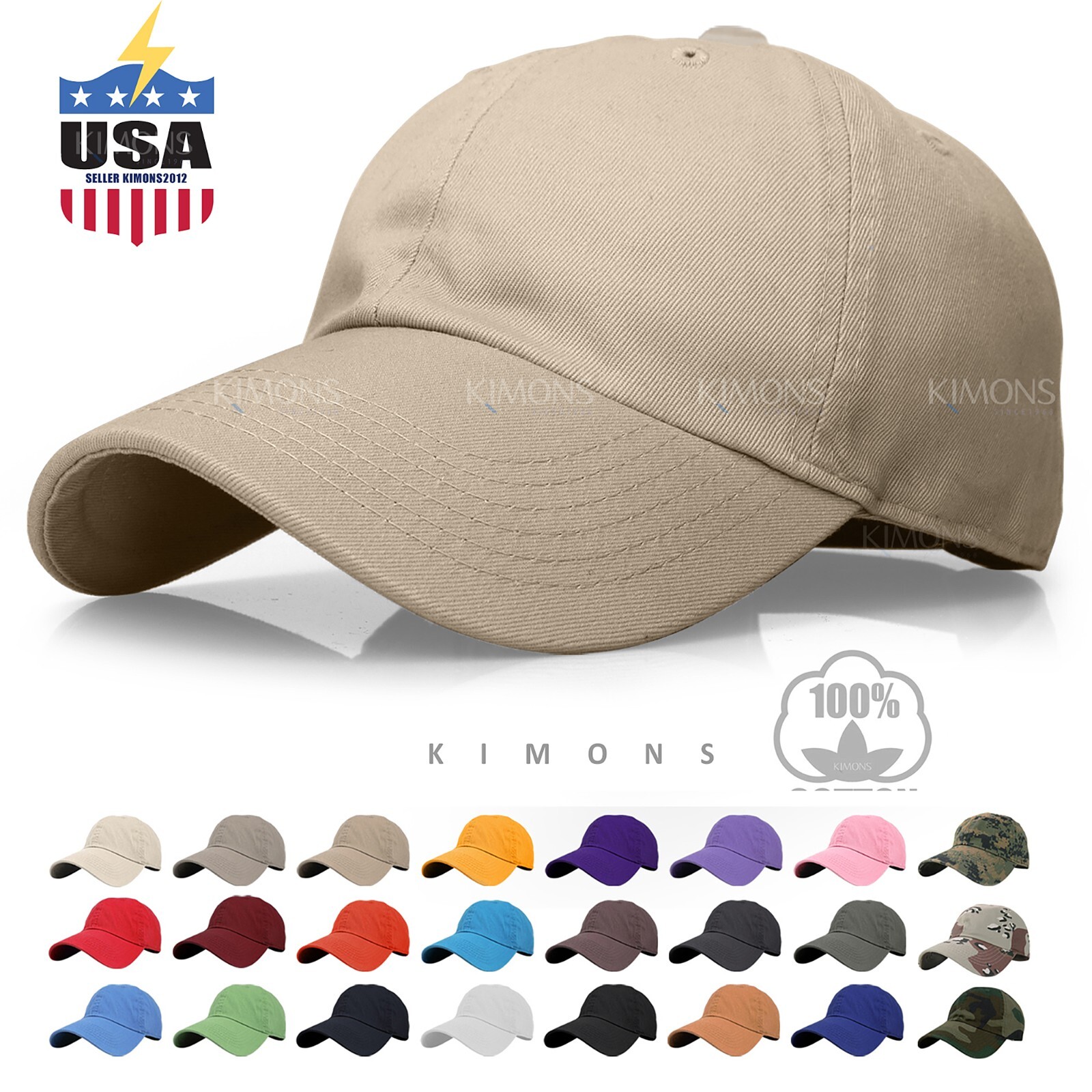 Solid Plain Baseball Cap Cotton men women Ball Hat Dad Hat Polo Washed Ball PC