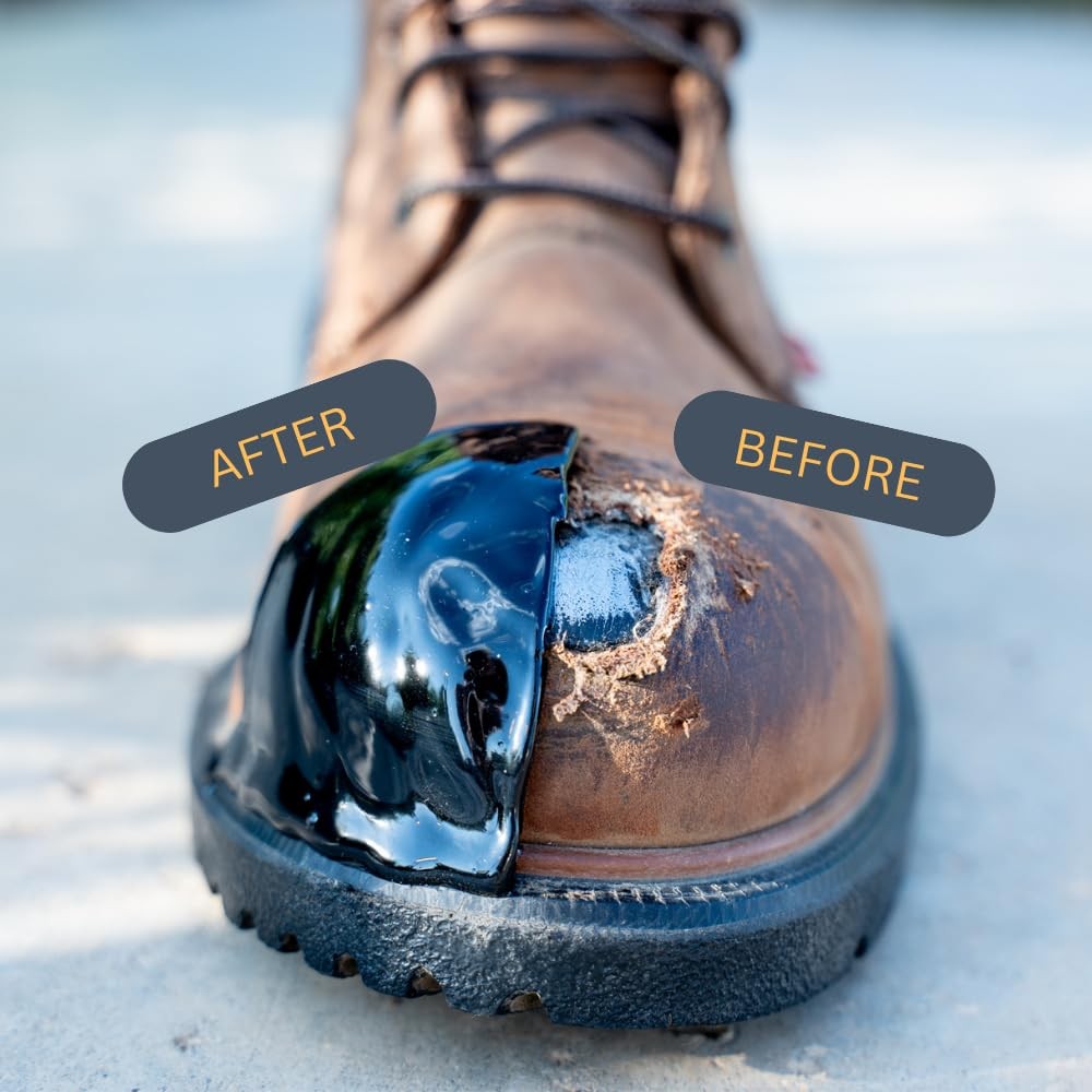 Work Boot Toe Protector & 2 Pack, Liquid Adhesive Shoe Glue for Boot Waterproofi