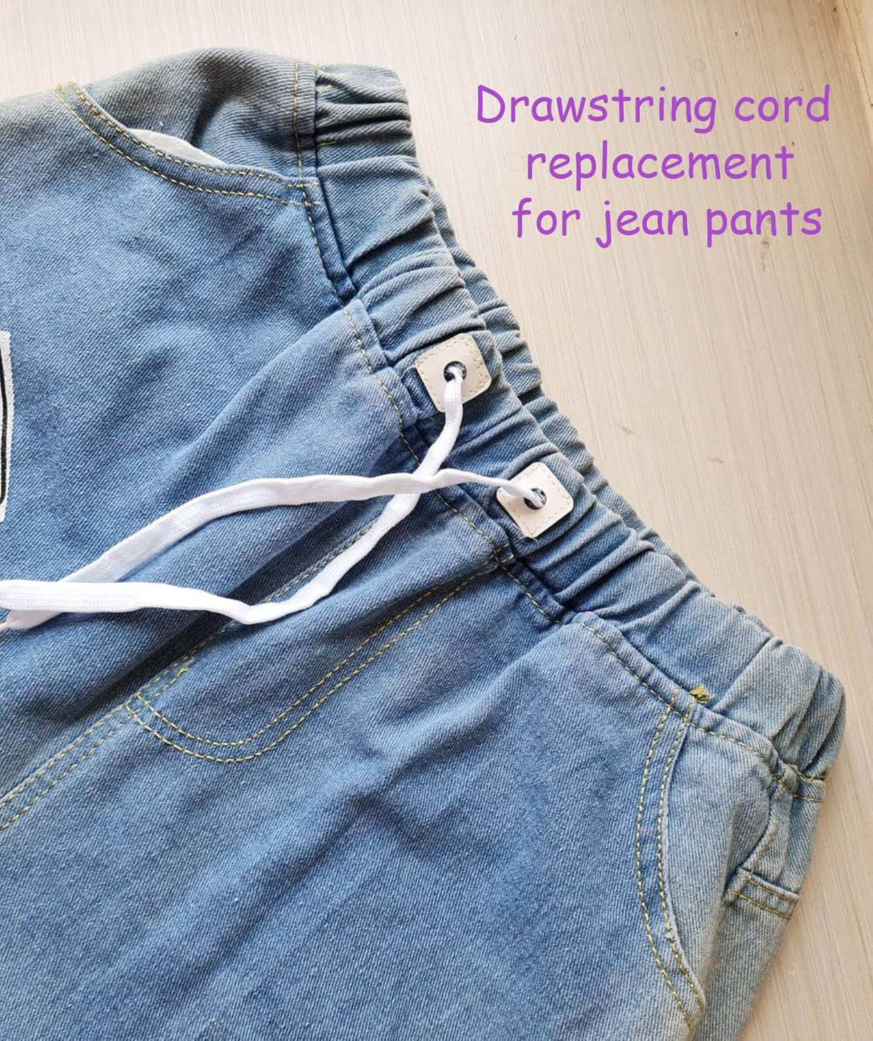 4 Pcs 55″ Flat Hoodie Drawstring Cords Replacement for Sweat Pants String Shorts