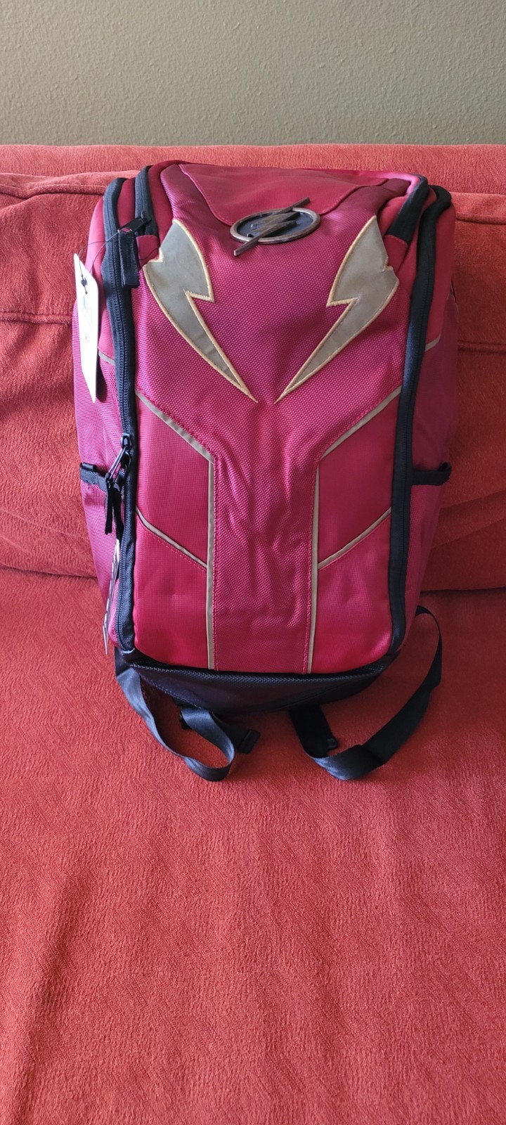 NWT DC Comics The Flash Buit Up Laptop Backpack