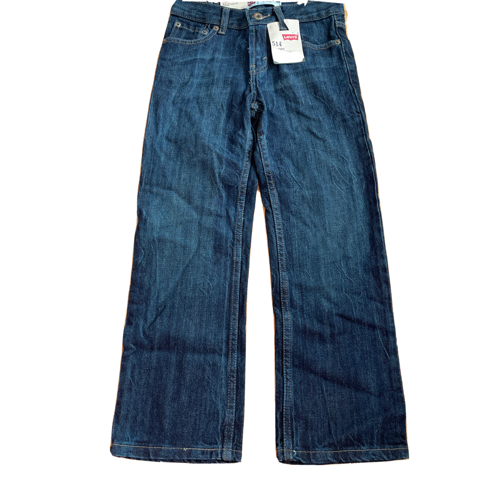 NWT Levi’s 514 Regular Slim Fit Straight Leg Jeans Blue Denim W24”XL22” Sz 8 Reg