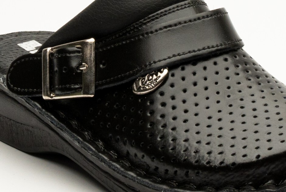 LEON V202 Unisex Medical Clogs Genuine Leather Shoes Comfort Breathable Non-Slip