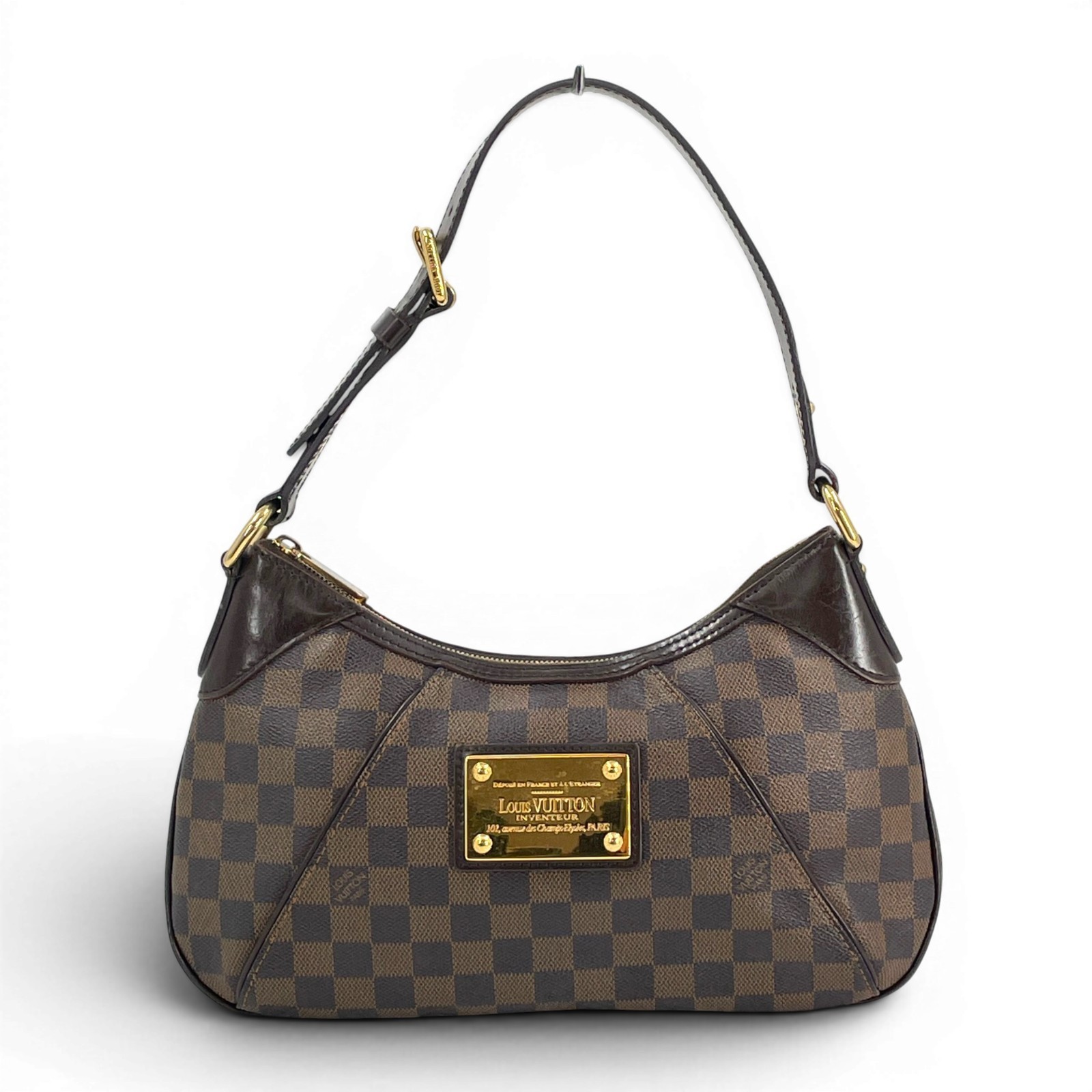 LOUIS VUITTON Thames PM Damier Ebene Canvas Brown Shoulder Bag N48180