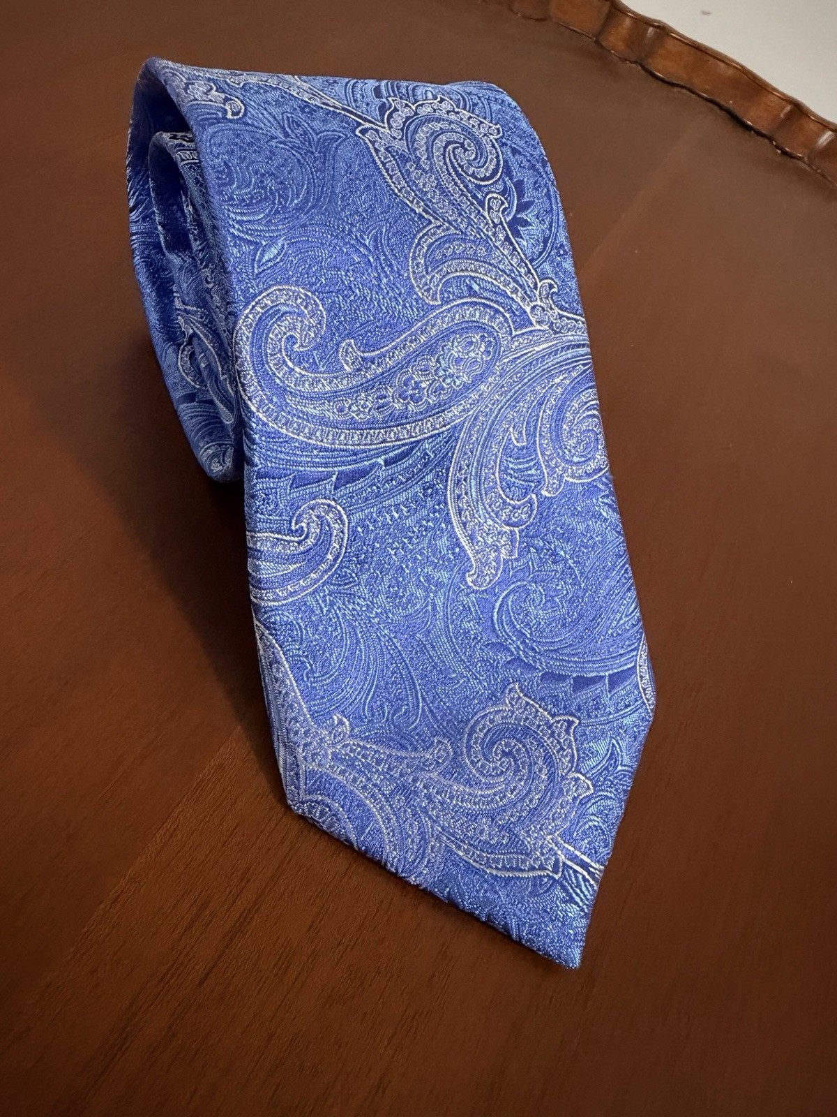 Paul Fredrick Paisley/ Blue Men’s Tie 100% Silk 58in Long
