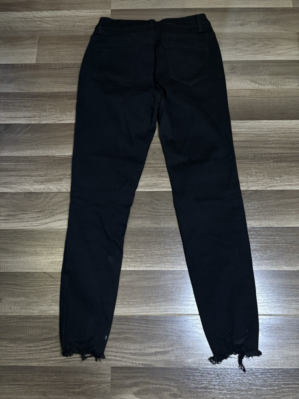 Blue Savvy Black Distressed Denim Jeans Women’s Regular Size 5/27 Solid