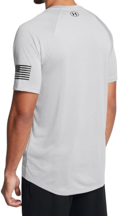 UNDER ARMOUR FREEDOM TECH SHORT SLEEVE TSHIRT Men’s X-Large Gray #1369468