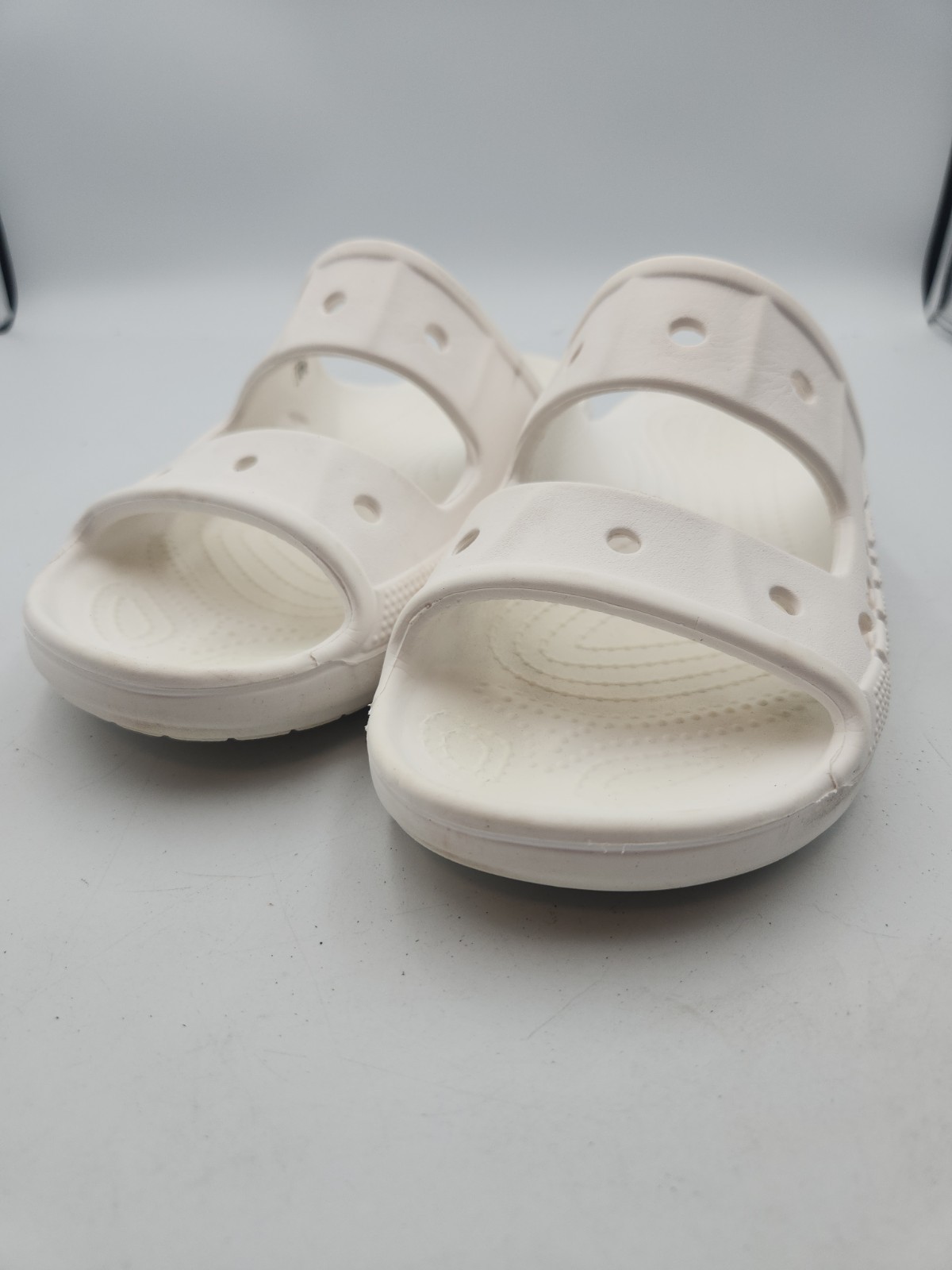 Crocs Baya Two-Strap Slide Sandals White 207627-100 Womens Size 8 Mens Size 6