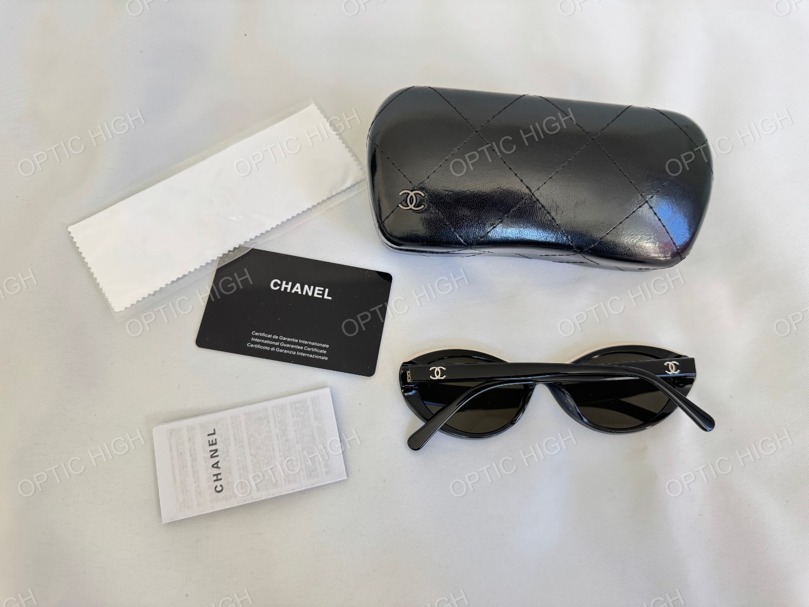 CHANEL CH5416 Beige & Black Acetate Oval Sunglasses