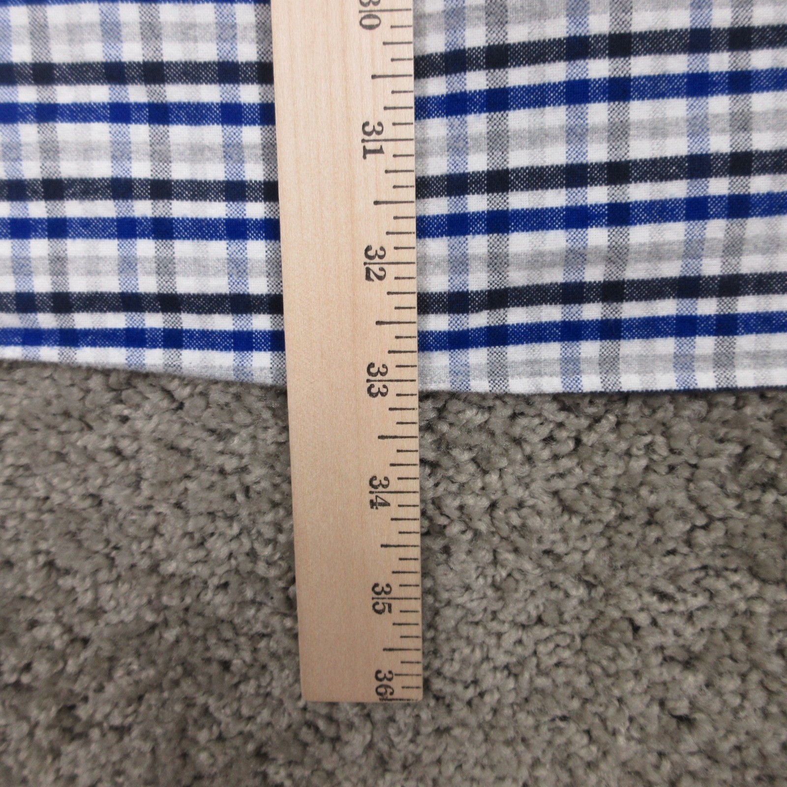 Charles Tyrwhitt Shirt Mens 3XL Blue Plaid Oxford Cloth Flip Cuff Button Up EUC