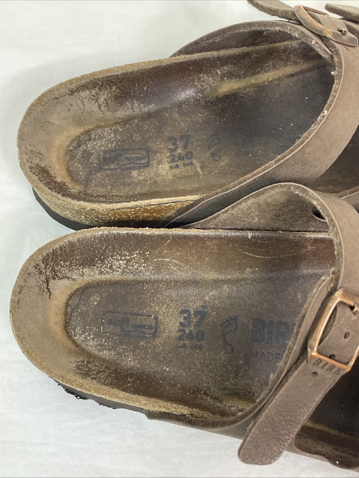 Birkenstock Women’s Florida 3 Strap Slip On Sandals Mocha Brown Sz 37 US 6-6.5