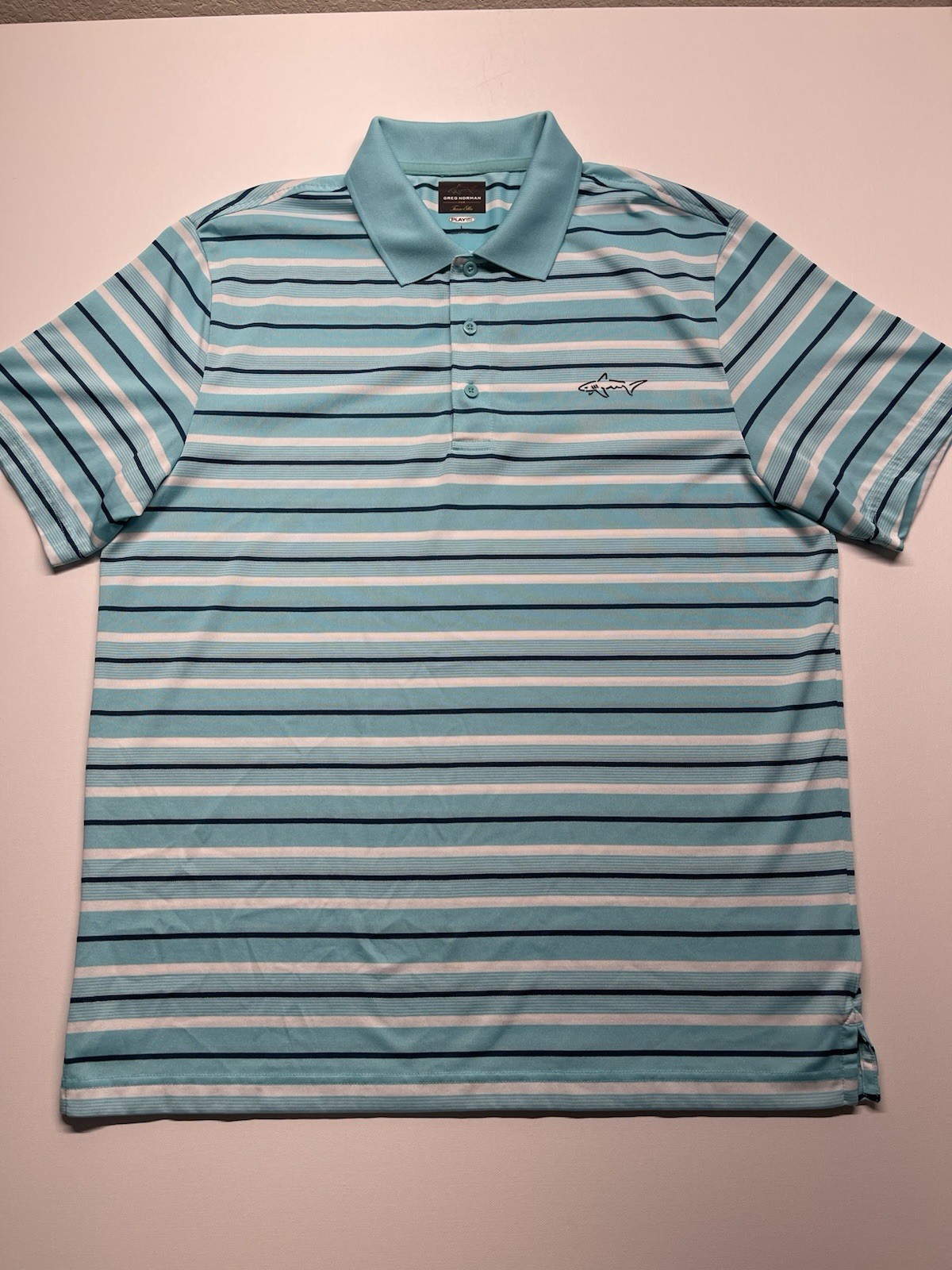 Greg Norman PlayDry Men’s Polo Golf Shirt (Large) Short Sleeve. Sku#0040