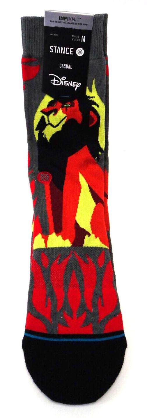 Disney Lion King Movie Villains Socks Scar Size Medium ‘M’ BRAND-NEW WITH TAGS