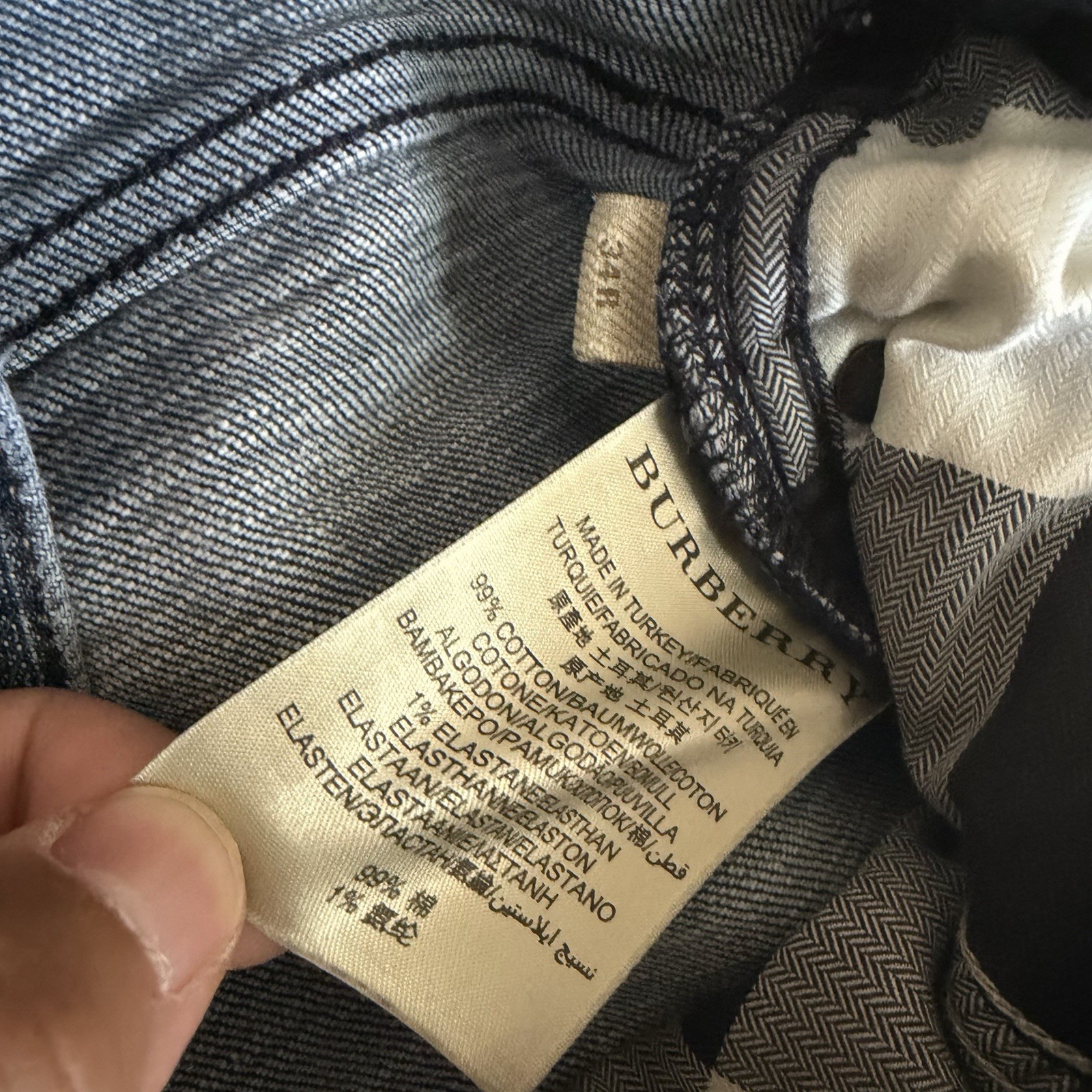 Burberry Brit Steadman Denim Jeans Men’s 36×30 Straight Fit Washed Distressed
