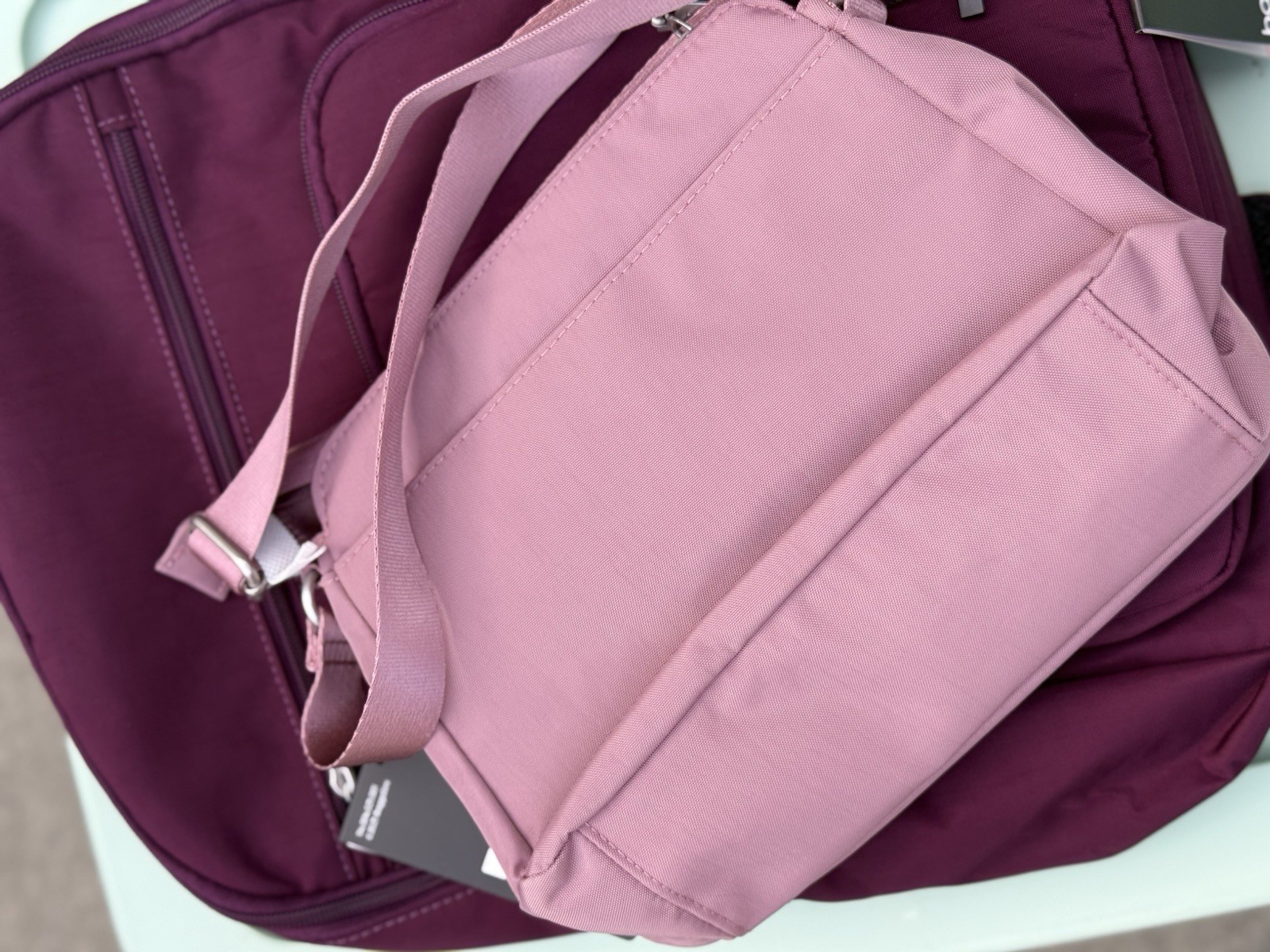 NEW Baggallini Everyday Backpack 16×14 Water-Repellent & Pink Crossbody Bag New