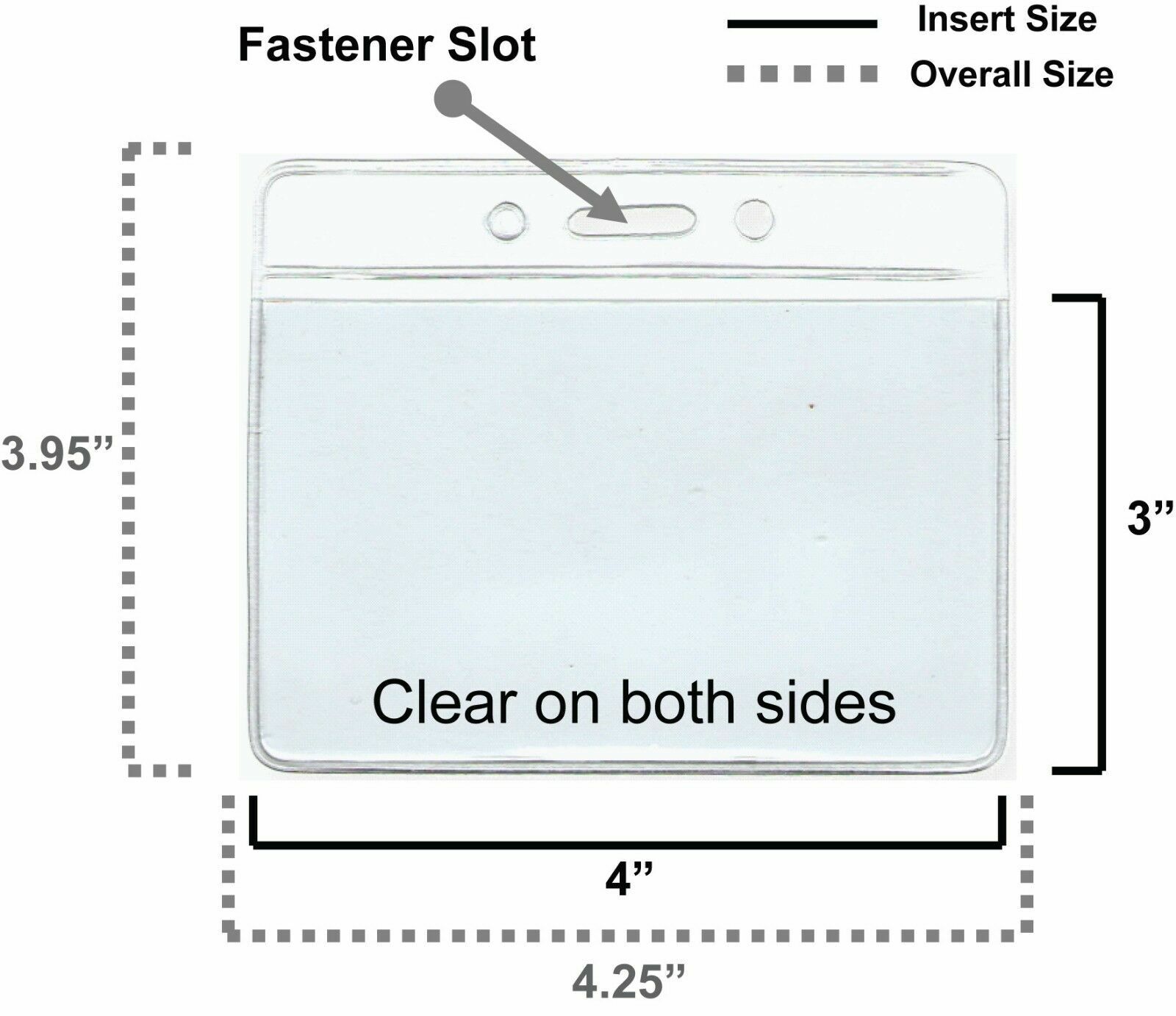 1-10Pcs Clear Vaccination Card Protector 4×3″ Vaccine Record Holder Badge Sleeve