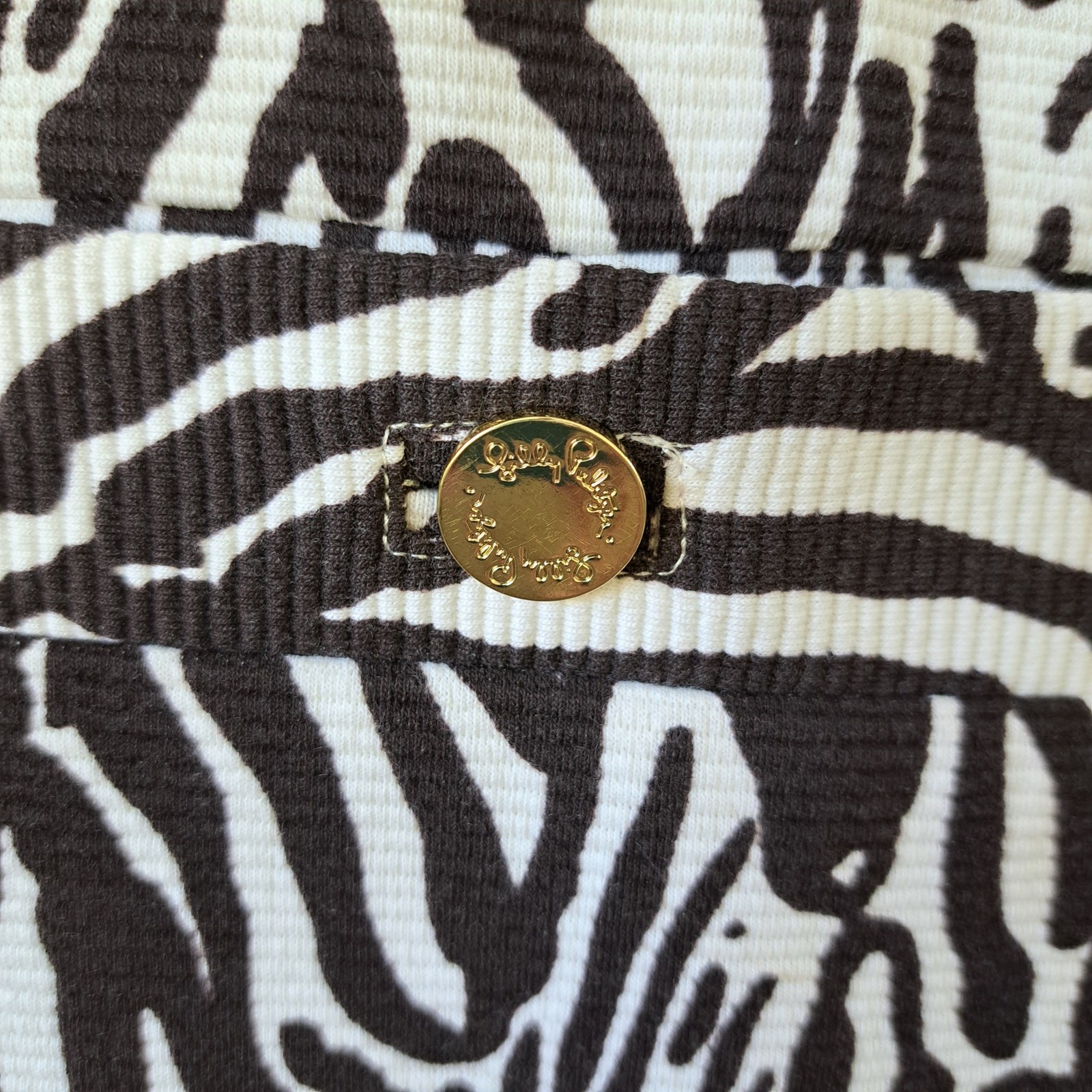 LILLY PULITZER Layton Zebra Shift Dress Medium Brown Zebra Full Entourage Pocket