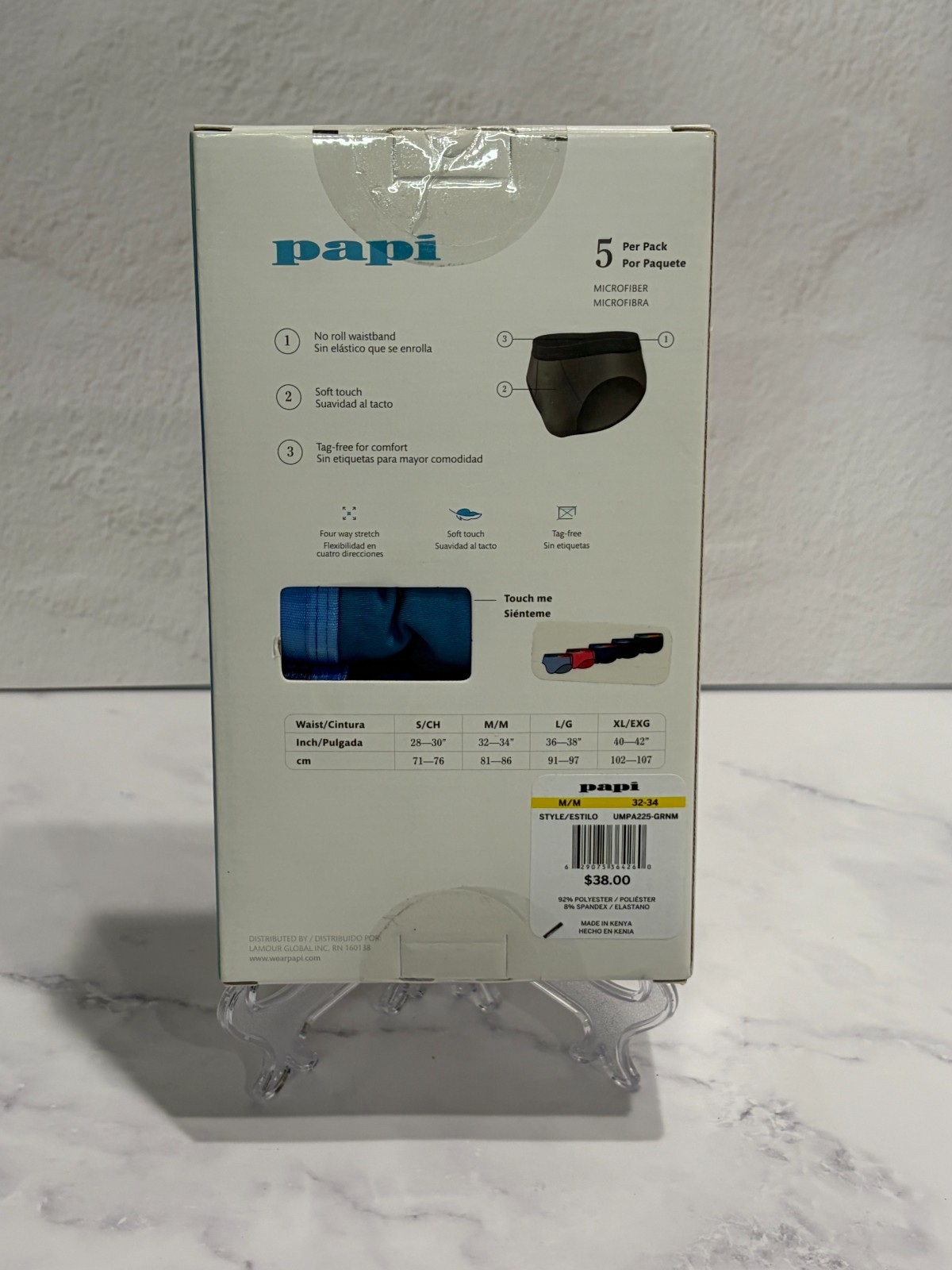 Papi Multicolor Low Rise Briefs 5 Pack Size M