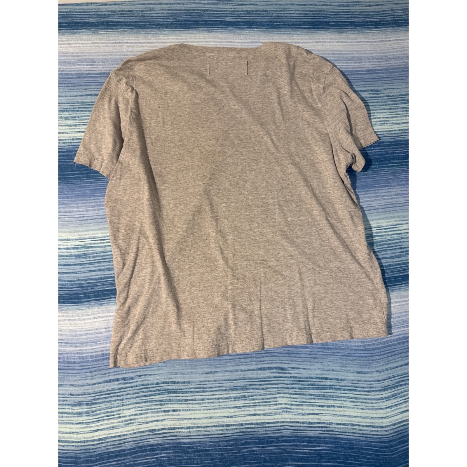 Upcycled Block Print Sun Rose Compass Tee Heather Grey Fits M-L Sun Collection