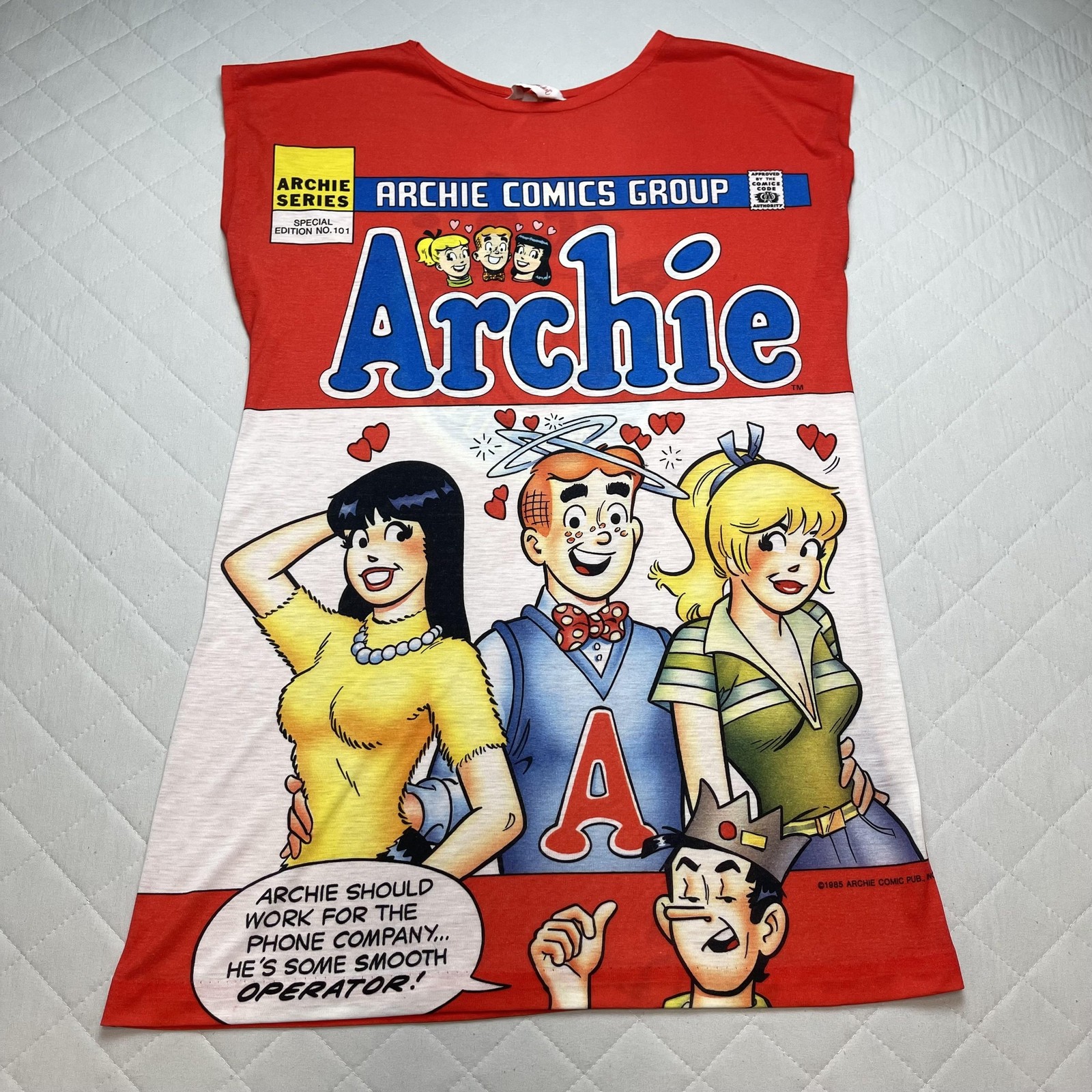 Vintage Archie Comics Shirt Womens Medium Graphic Knit Retro 1985 Fan Club