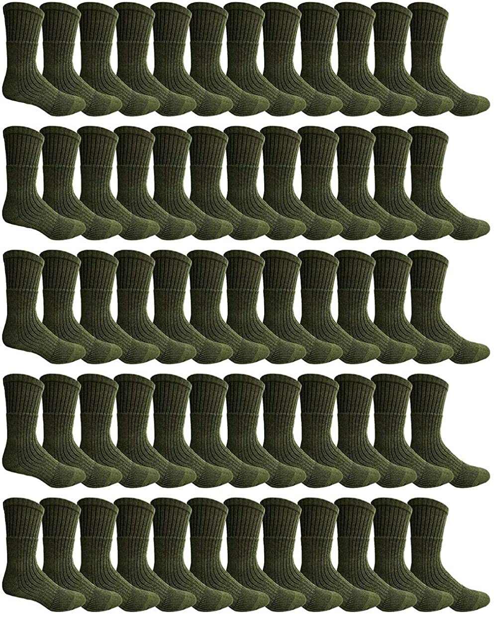 60 Units Men’s Army Socks, Military Grade Socks Size 10-13 (60) -Mens Crew Socks