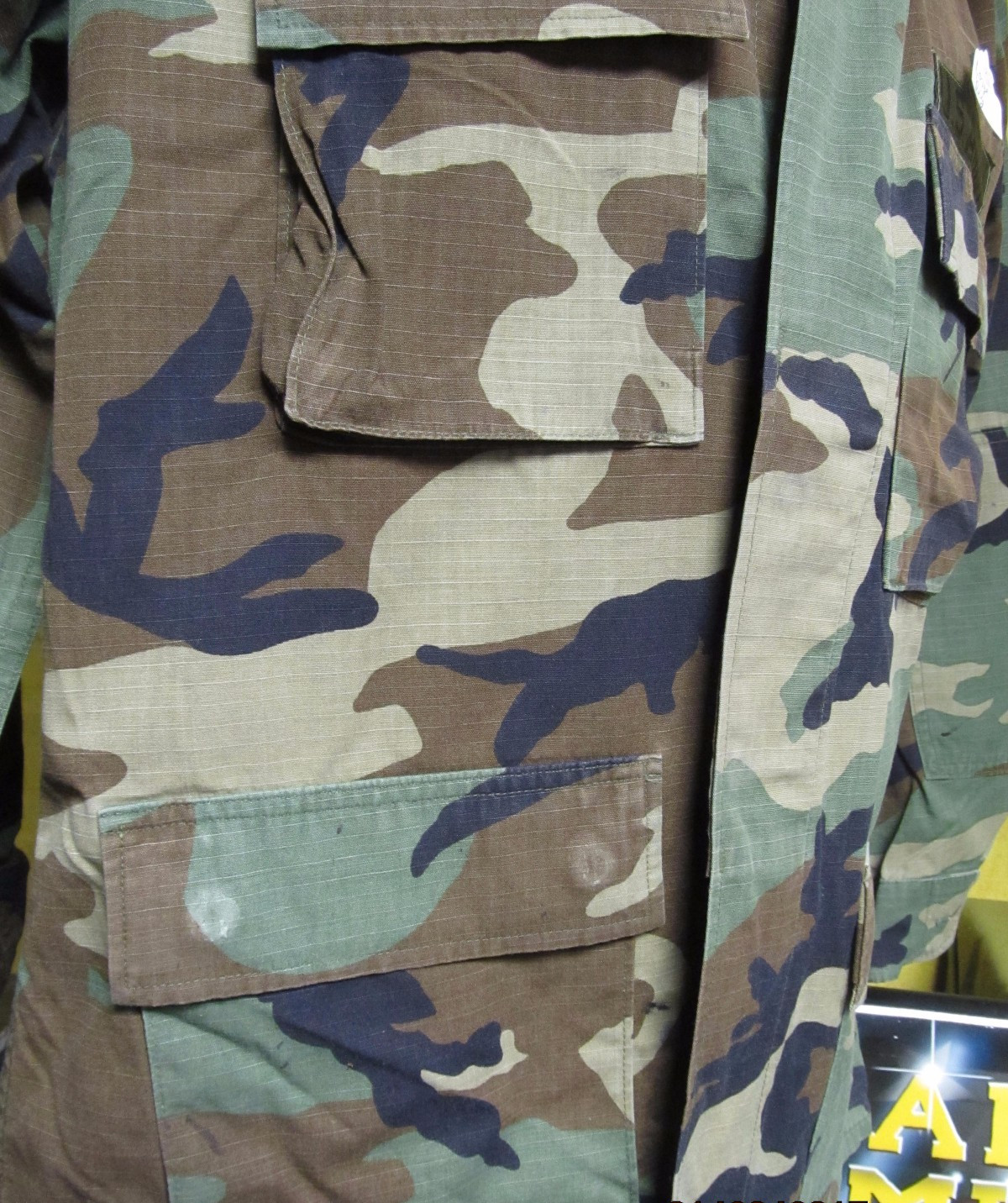 US ARMY BDU WOODLAND SHIRT TOP RIPSTOP HOT WEATHER USED XSM – LARGE