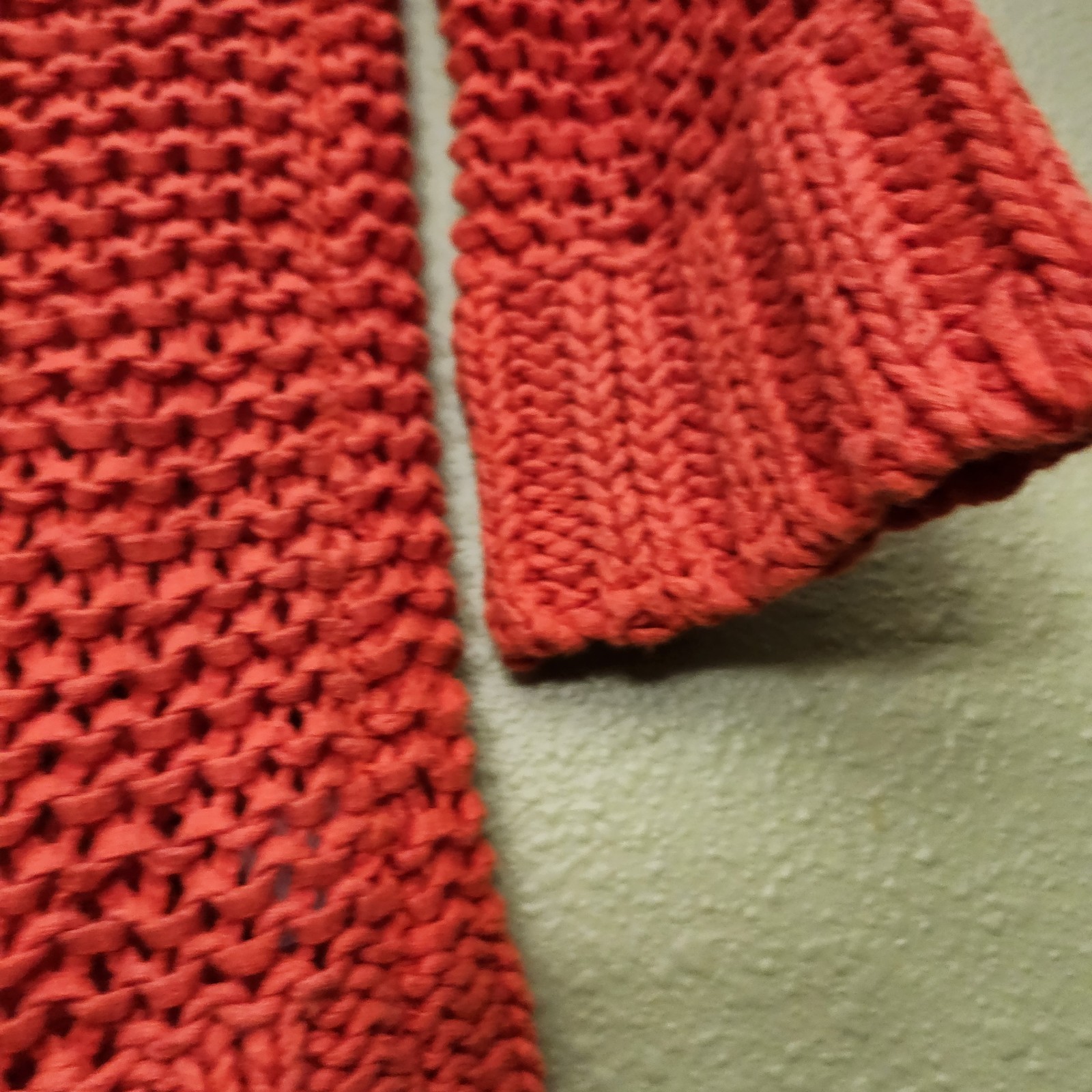 C Wonder Open Weave Knit Long Sleeve Sweater Orange Women’s XS