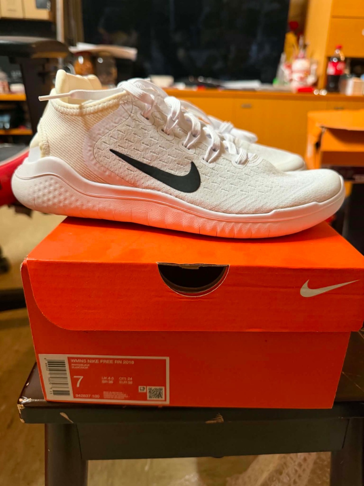 Brand New w/ Box Nike Free RN 2018 White Black 942837-100 Women’s 6 7 7.5 8 8.5