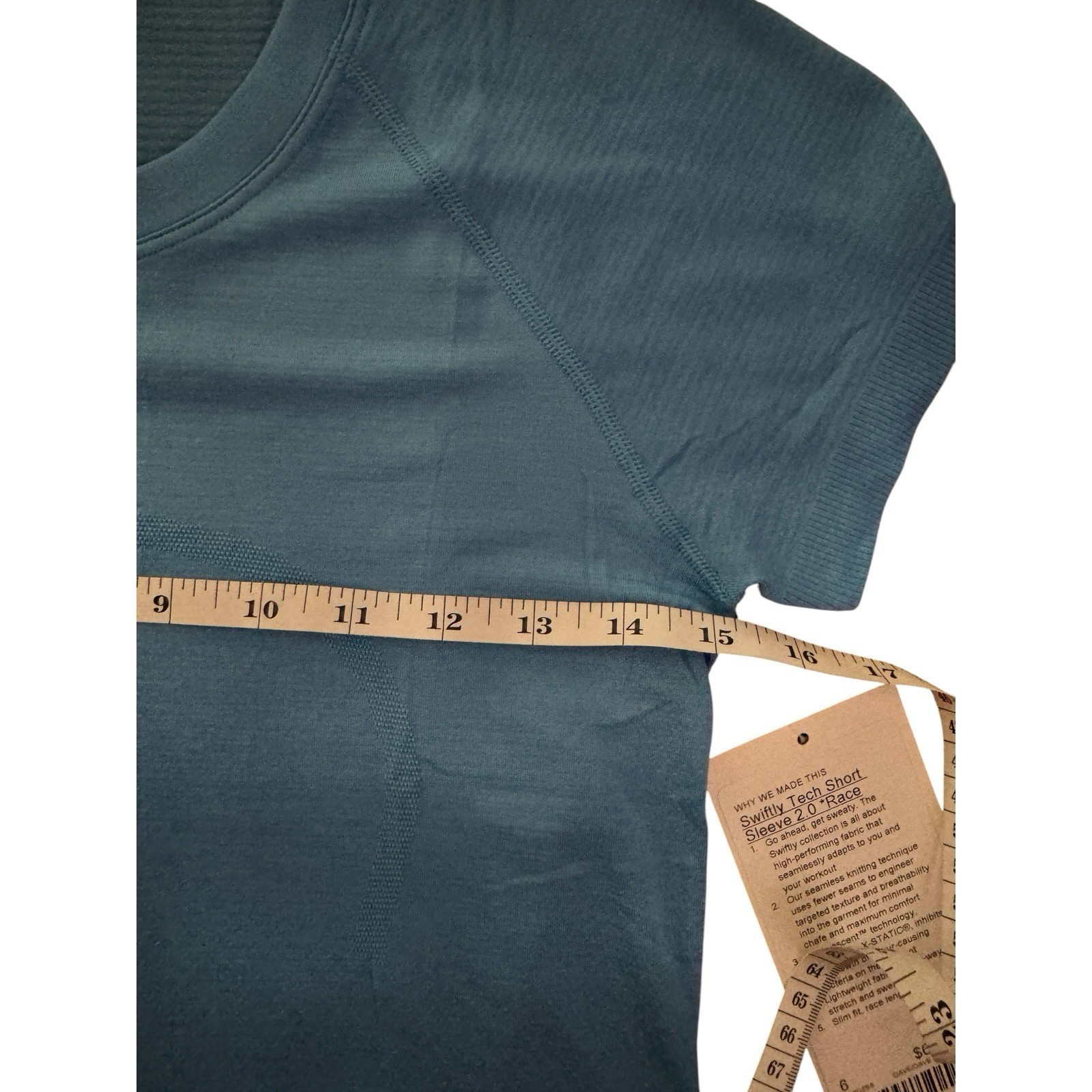 Lululemon Swiftly Tech Short Sleeve Shirt 2.0 Ocean Wave Blue Size 6 NWT