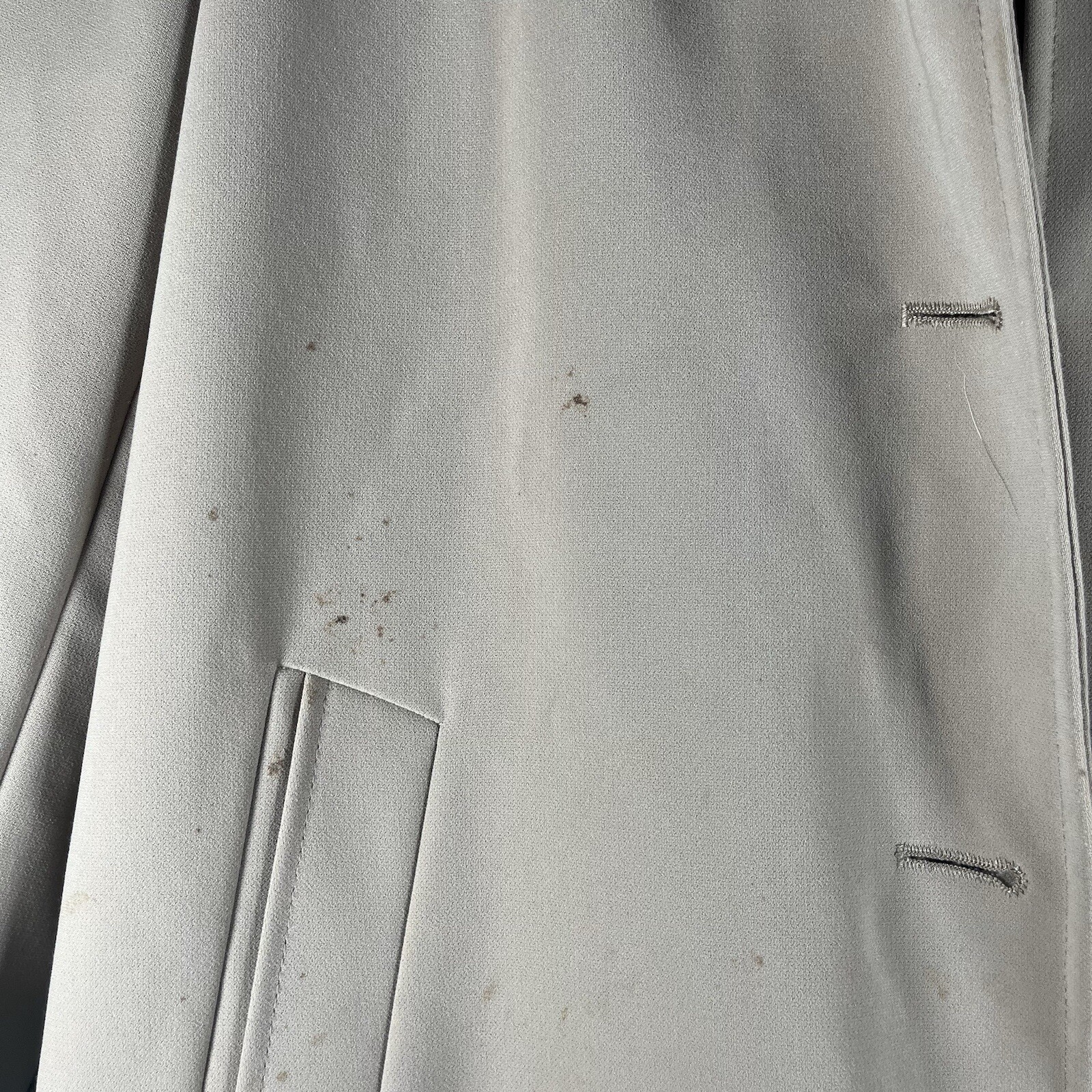 Gallery Womens Overcoat Size S Beige Polyester Button Closure