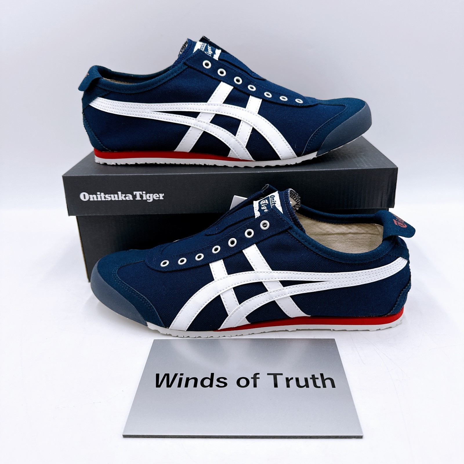 Onitsuka Tiger MEXICO 66 SLIP-ON NAVY OFF WHITE 1183A360 401 US 4-14 New