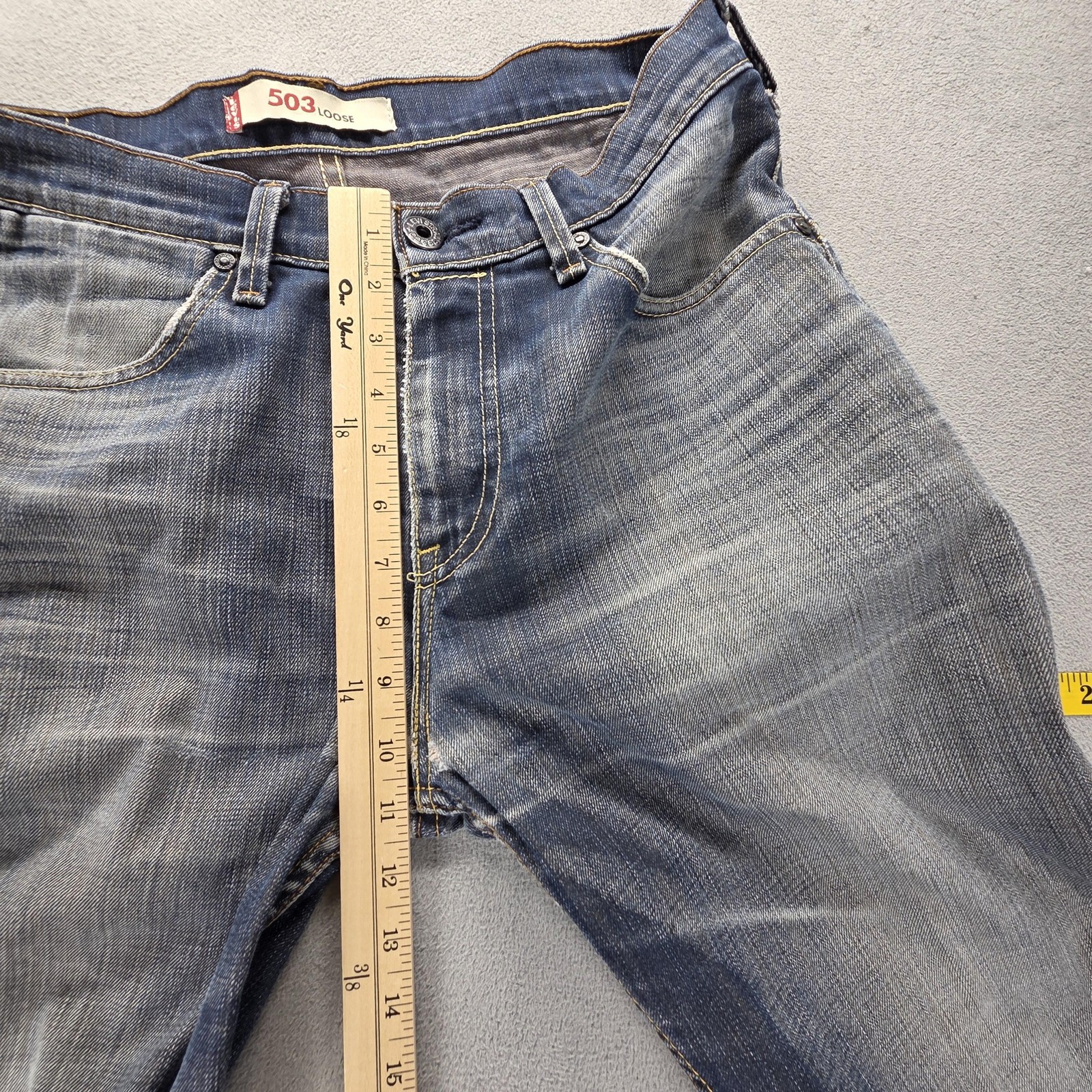 Vintage Levis 503 Jeans Mens 32×32 Blue Loose Engineered Whiskers Honeycomb