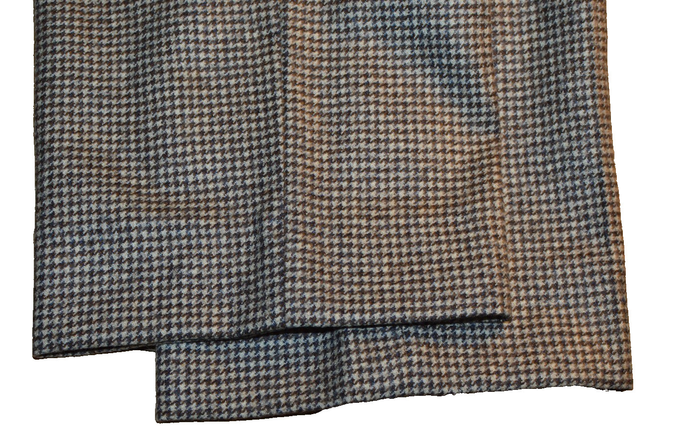 SuitSupply Brentwood Brown Houndstooth Angelico Wool Dress Pants Trouser 36×29.5