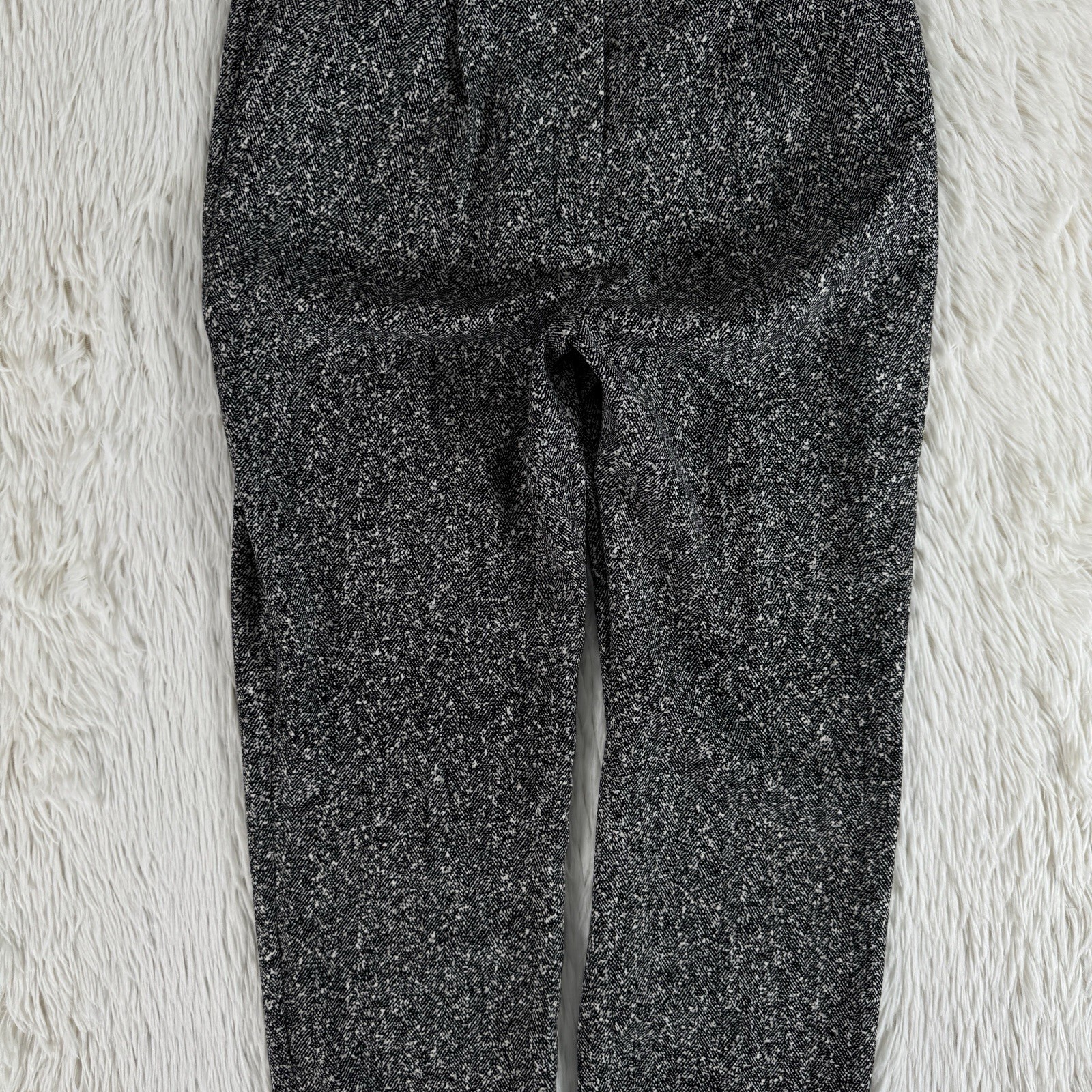 Express Black Salt & Pepper Pattern Super High-Rise Ankle Dress Pants Women’s 8L